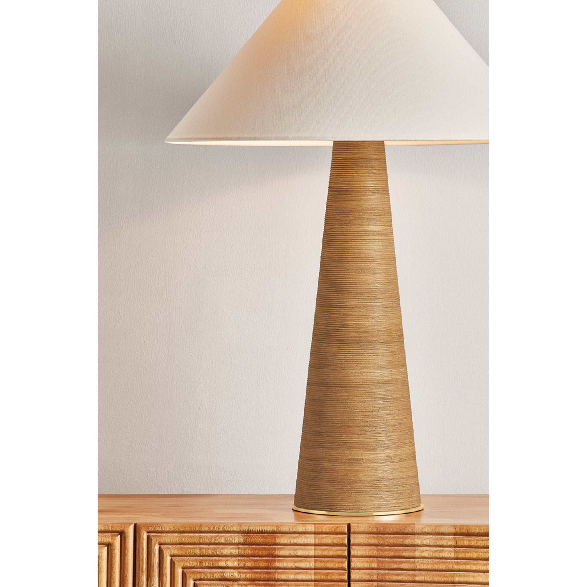 Haviland 1-Light Table Lamp in Aged Brass 21W x 31.25H