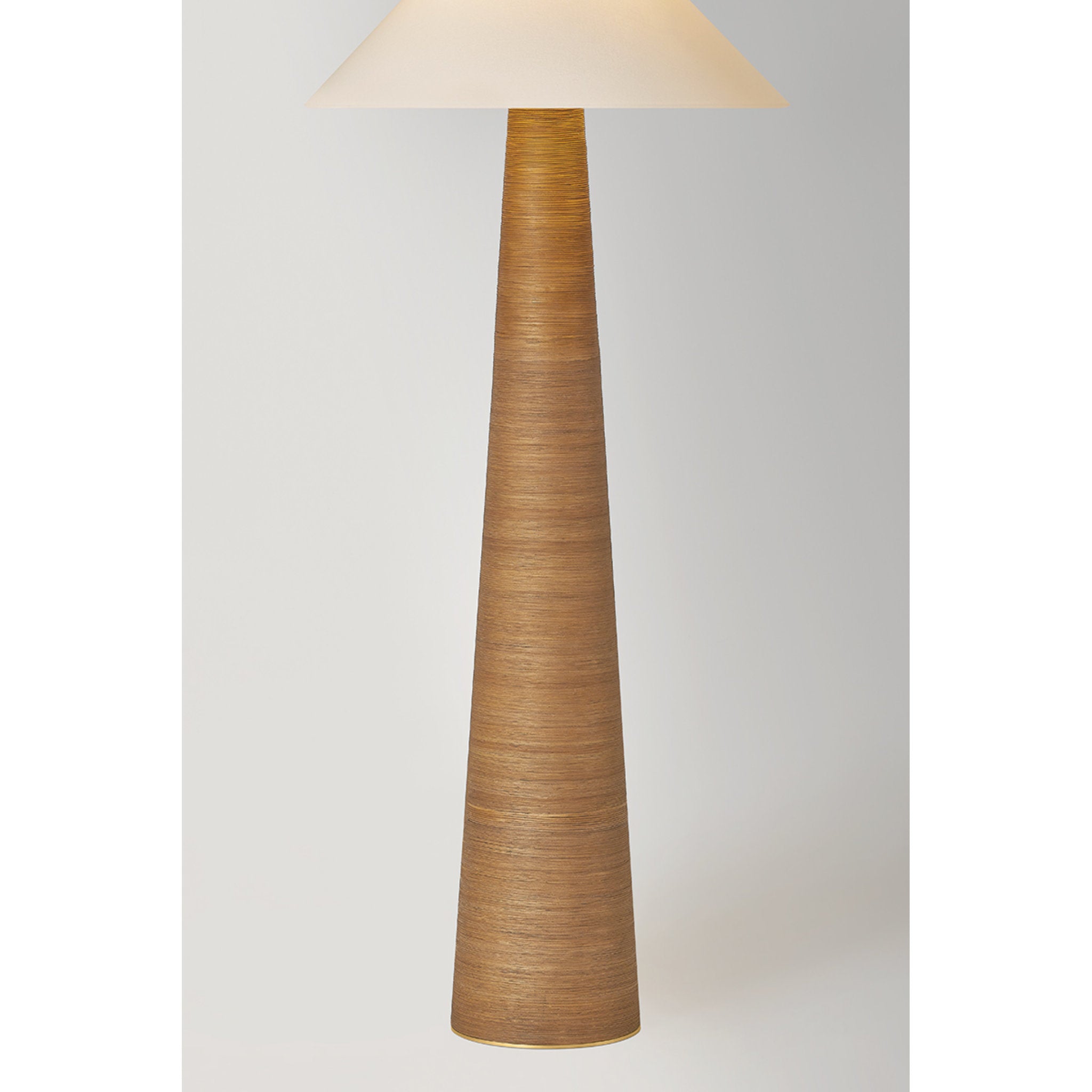 Haviland 1-Light Floor Lamp in Aged Brass 27W x 64.25H