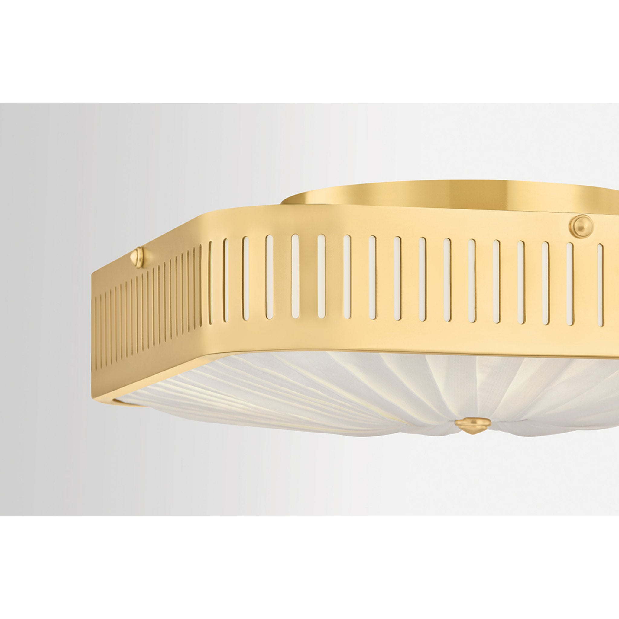 Henri 4-Light Semi Flush in Aged Brass by Augusta Hoffman 14.5L x 14.5W x 4.75H