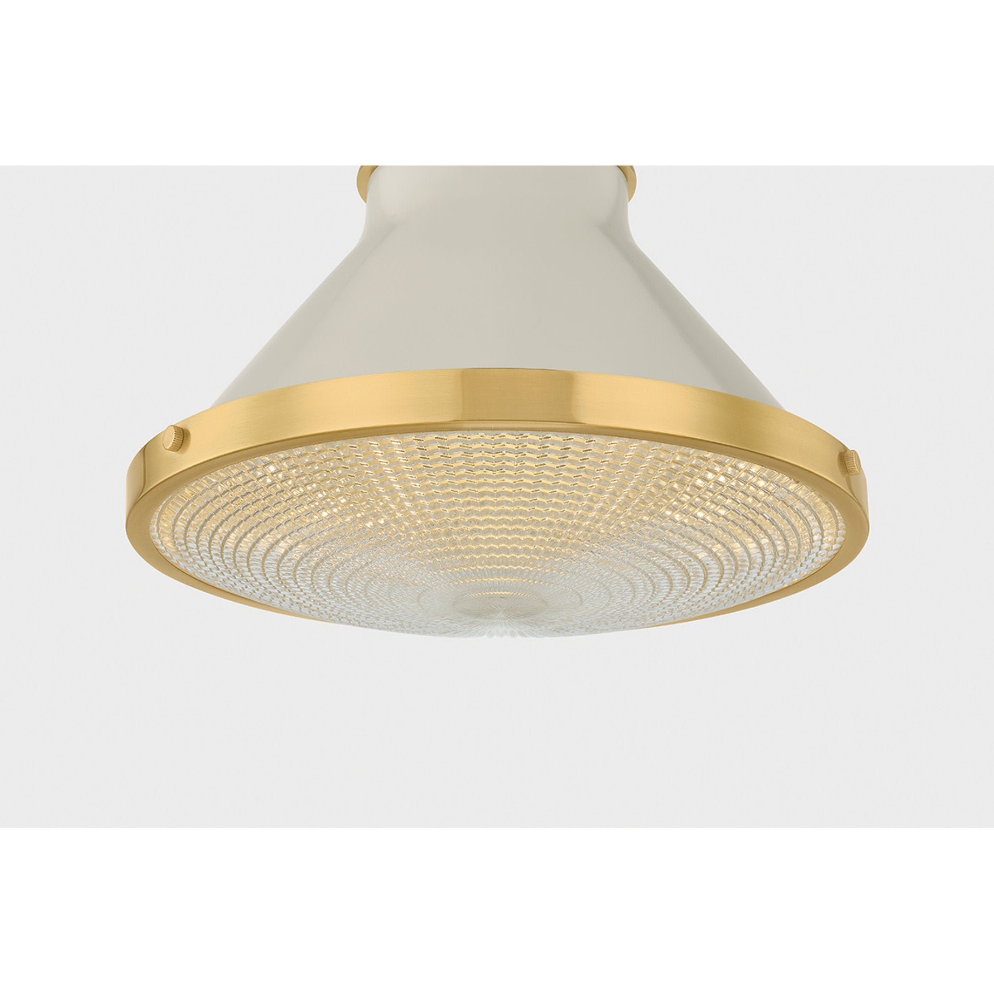Highclere 1-Light Flush Mount in Aged Brass by Mark D. Sikes 12.75W x 9.75H (MDS2402-AGB/OW)