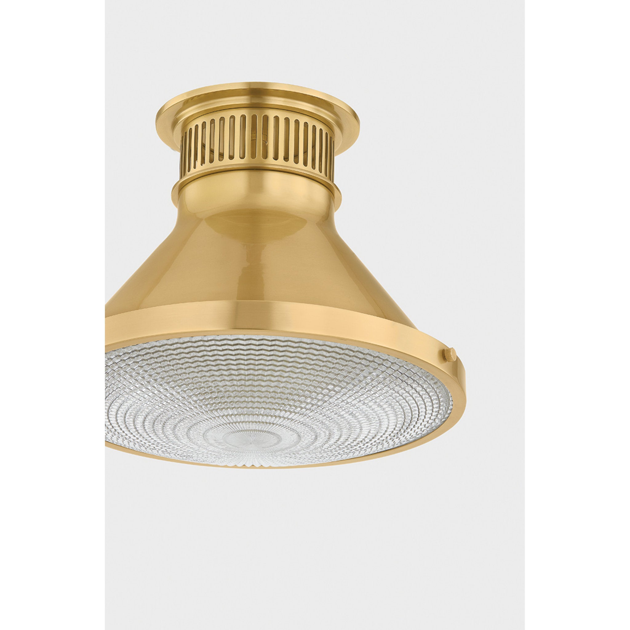 Highclere 1-Light Flush Mount in Aged Brass by Mark D. Sikes 12.75W x 9.75H (MDS2402-AGB)