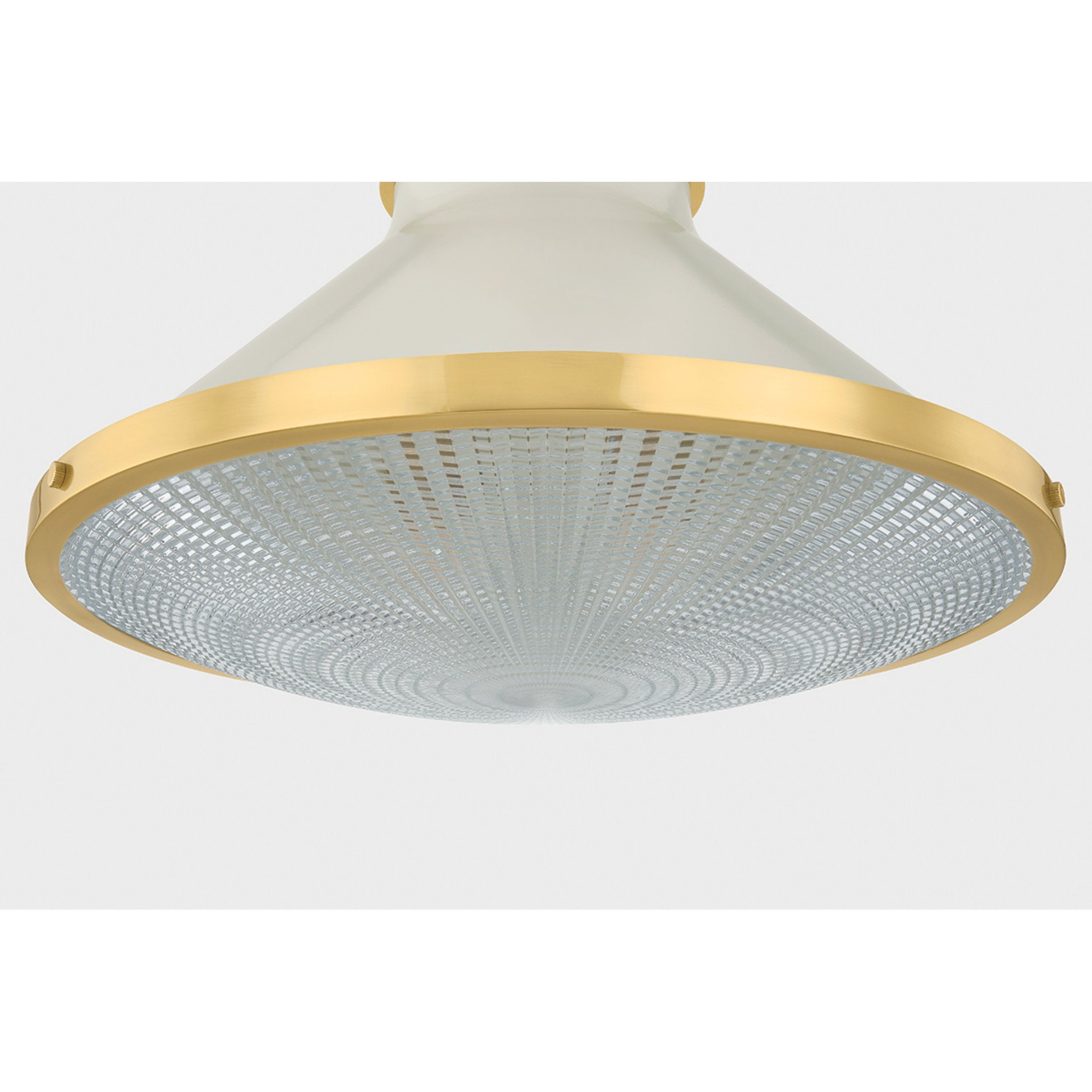 Highclere 1-Light Flush Mount in Aged Brass by Mark D. Sikes 17.75W x 12.25H (MDS2403-AGB/OW)