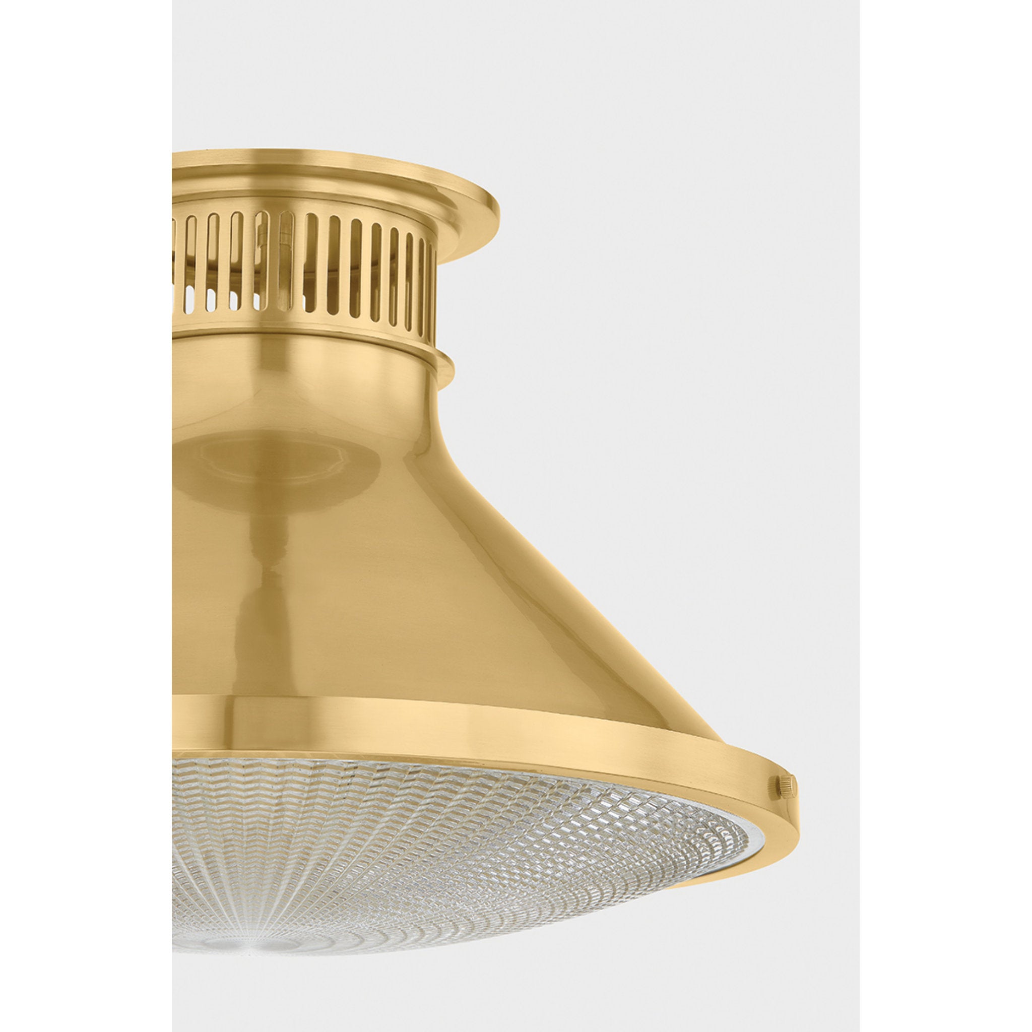 Highclere 1-Light Flush Mount in Aged Brass by Mark D. Sikes 17.75W x 12.25H (MDS2403-AGB)