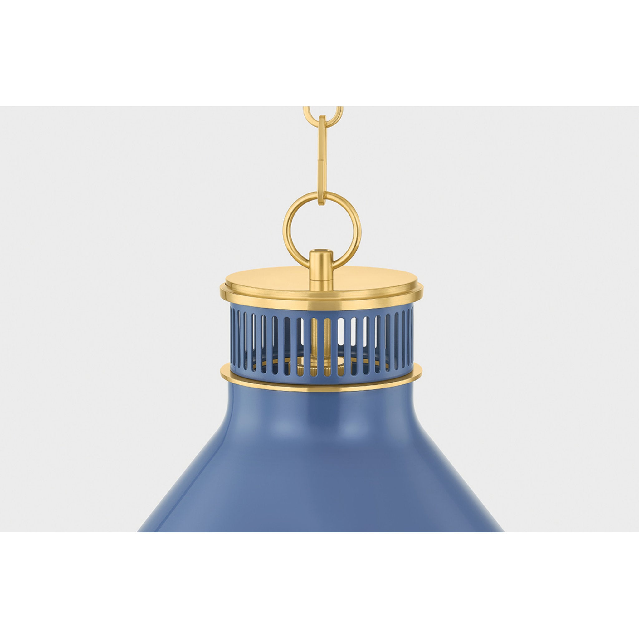 Highclere 1-Light Pendant in Aged Brass by Mark D. Sikes 12.75W x 12H (MDS2404-AGB/FBL)