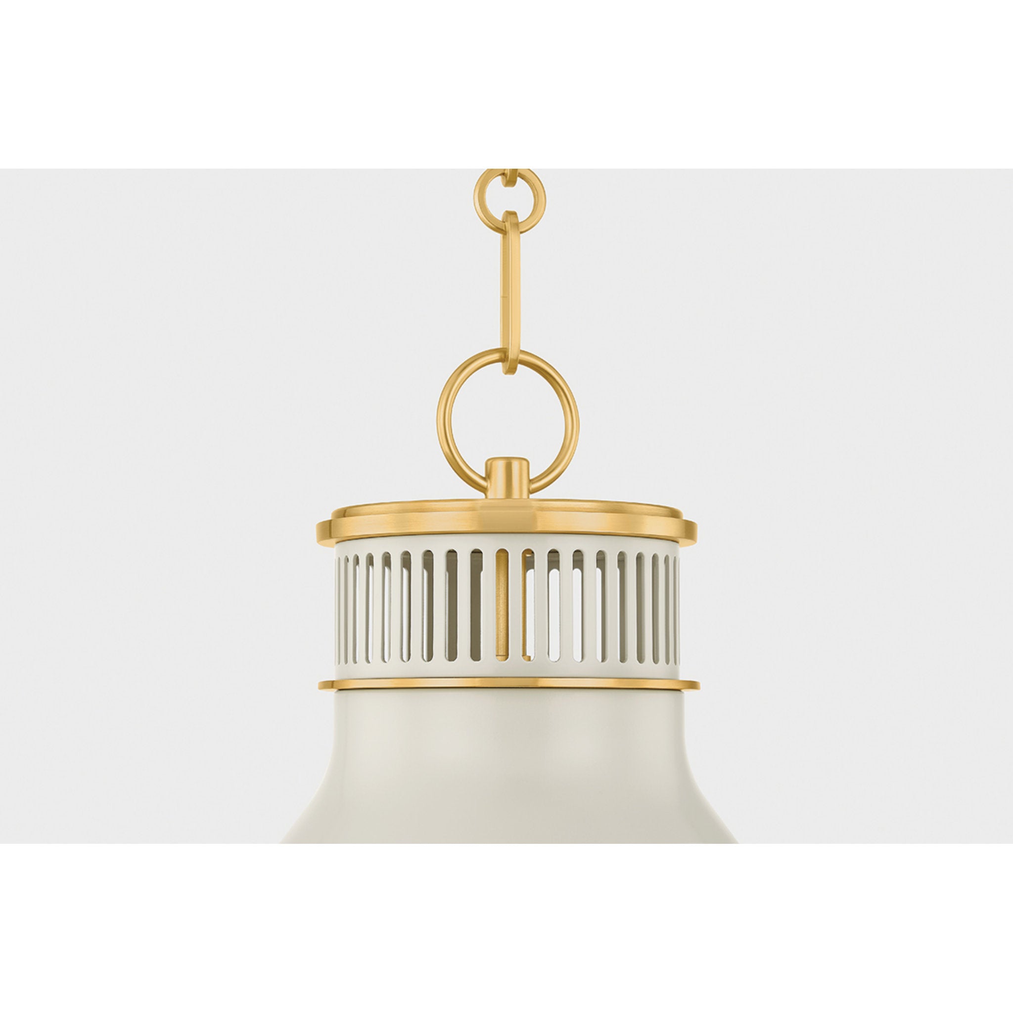 Highclere 1-Light Pendant in Aged Brass by Mark D. Sikes 12.75W x 12H (MDS2404-AGB/OW)