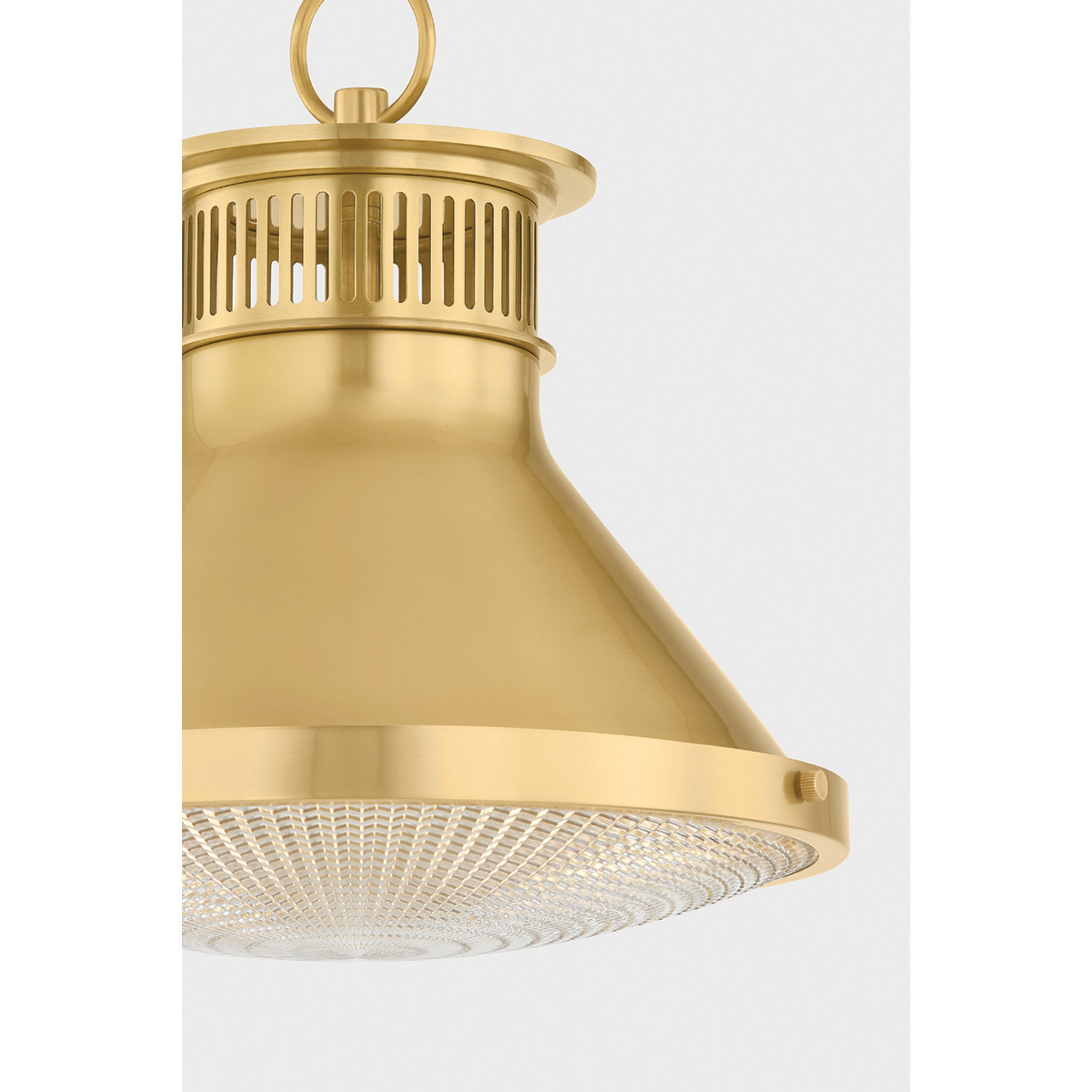 Highclere 1-Light Pendant in Aged Brass by Mark D. Sikes 12.75W x 12H (MDS2404-AGB)