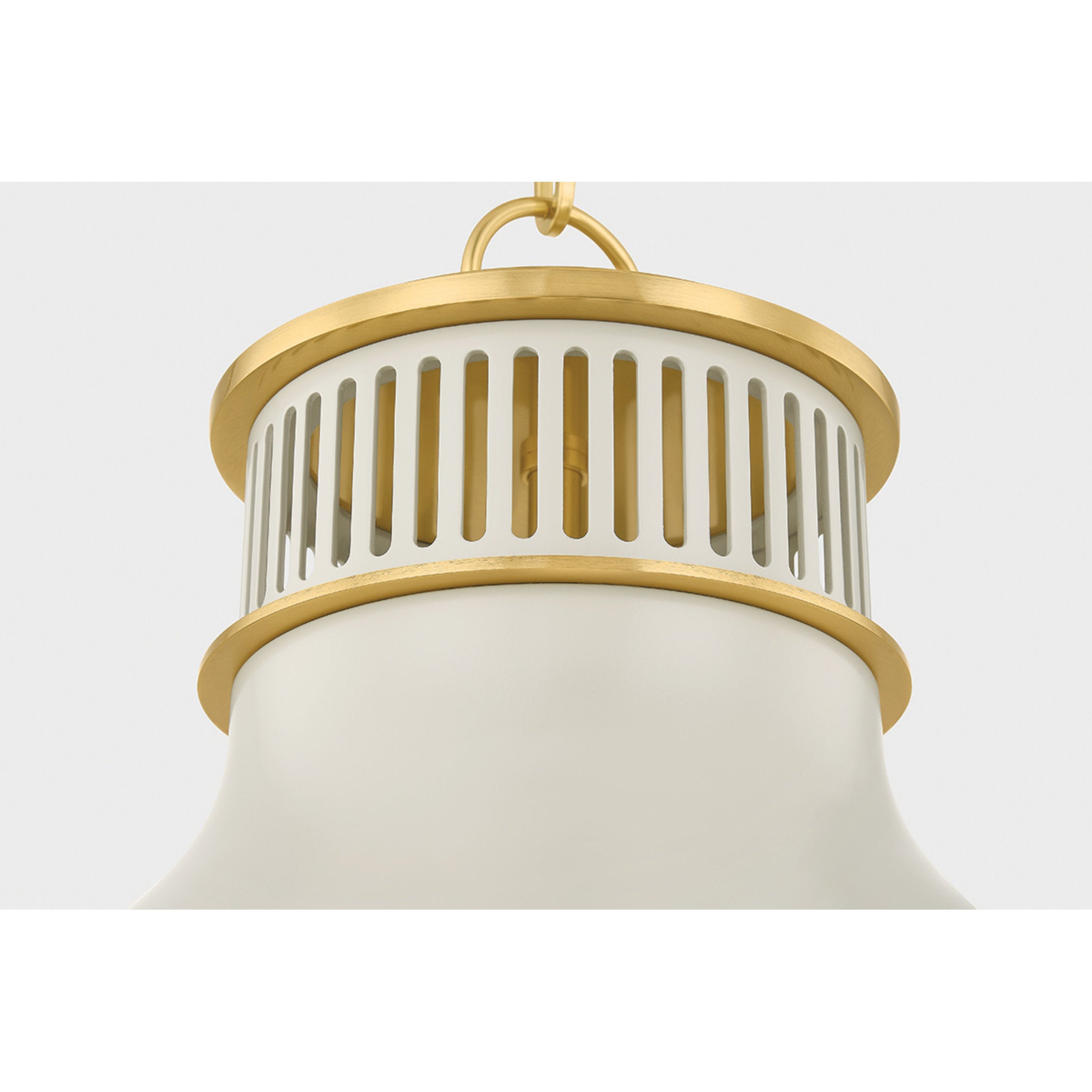 Highclere 1-Light Pendant in Aged Brass by Mark D. Sikes 17.75W x 14.5H (MDS2405-AGB/OW)