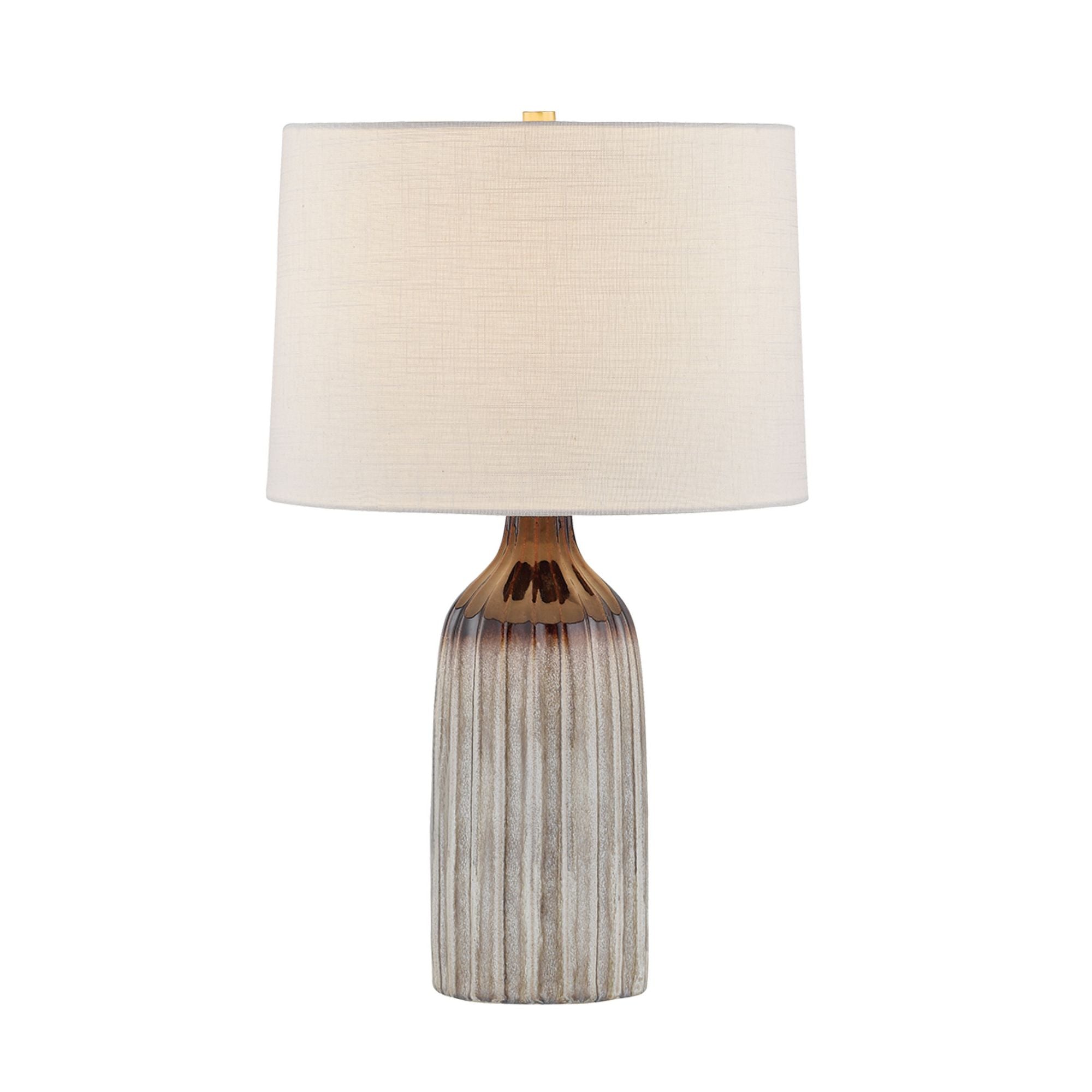 Raisa 1-Light Table Lamp in Aged Brass 16W x 26.5H
