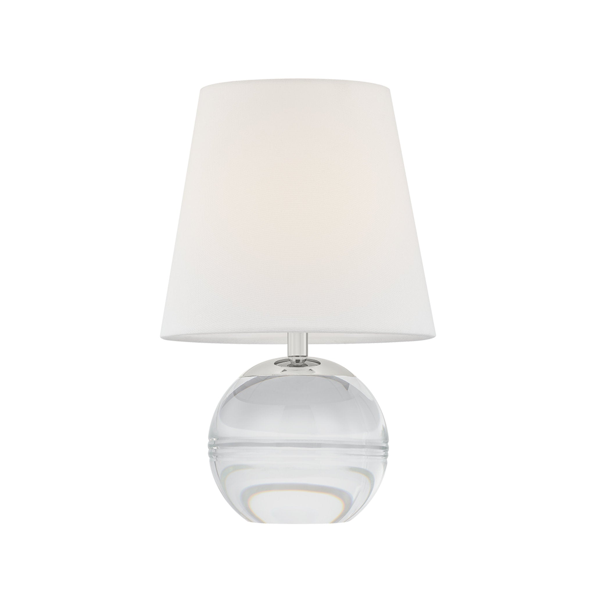 Nicole 1-Light Rechargeable Table Lamp in Polished Nickel 8.25W x 12.75H