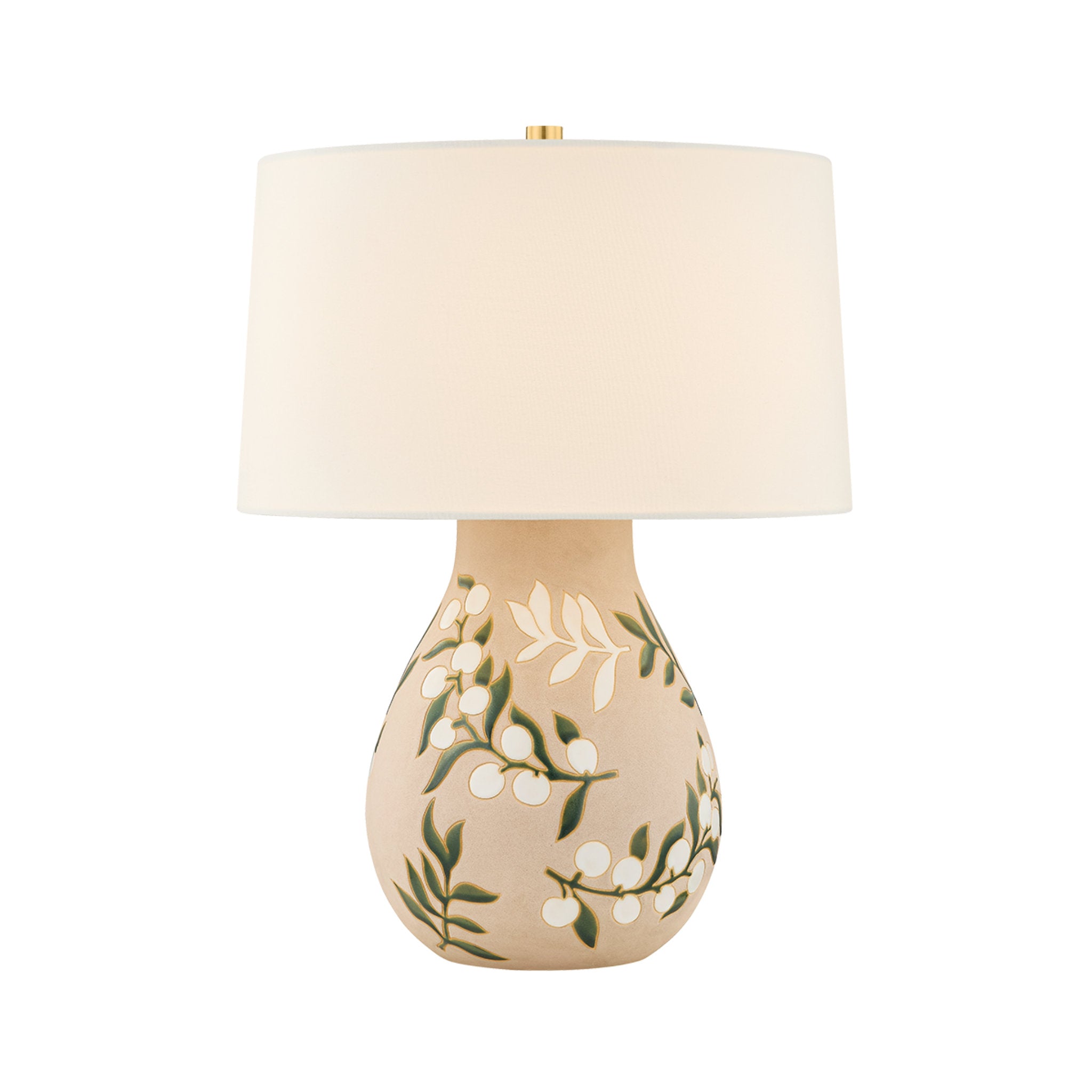 Maeve 1-Light Table Lamp in Aged Brass 16W x 20.25H
