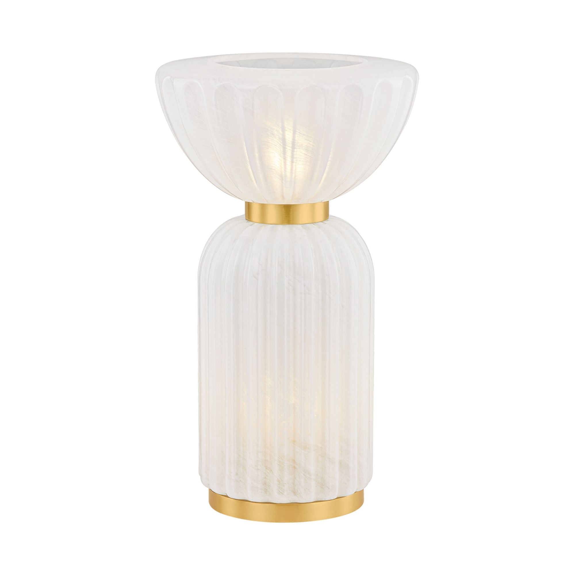 Cordelia 2-Light Table Lamp in Aged Brass 9.75W x 16.75H
