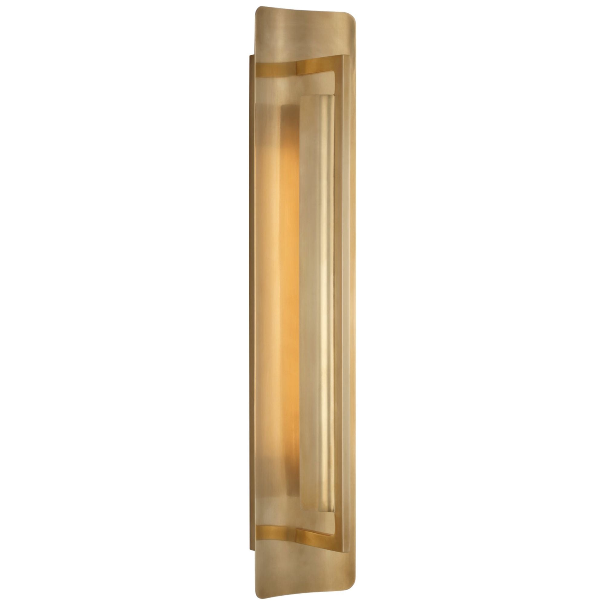Ian K. Fowler Tristan 20" Reflector Sconce in Hand-Rubbed Antique Brass Wall Light W4" x H20"