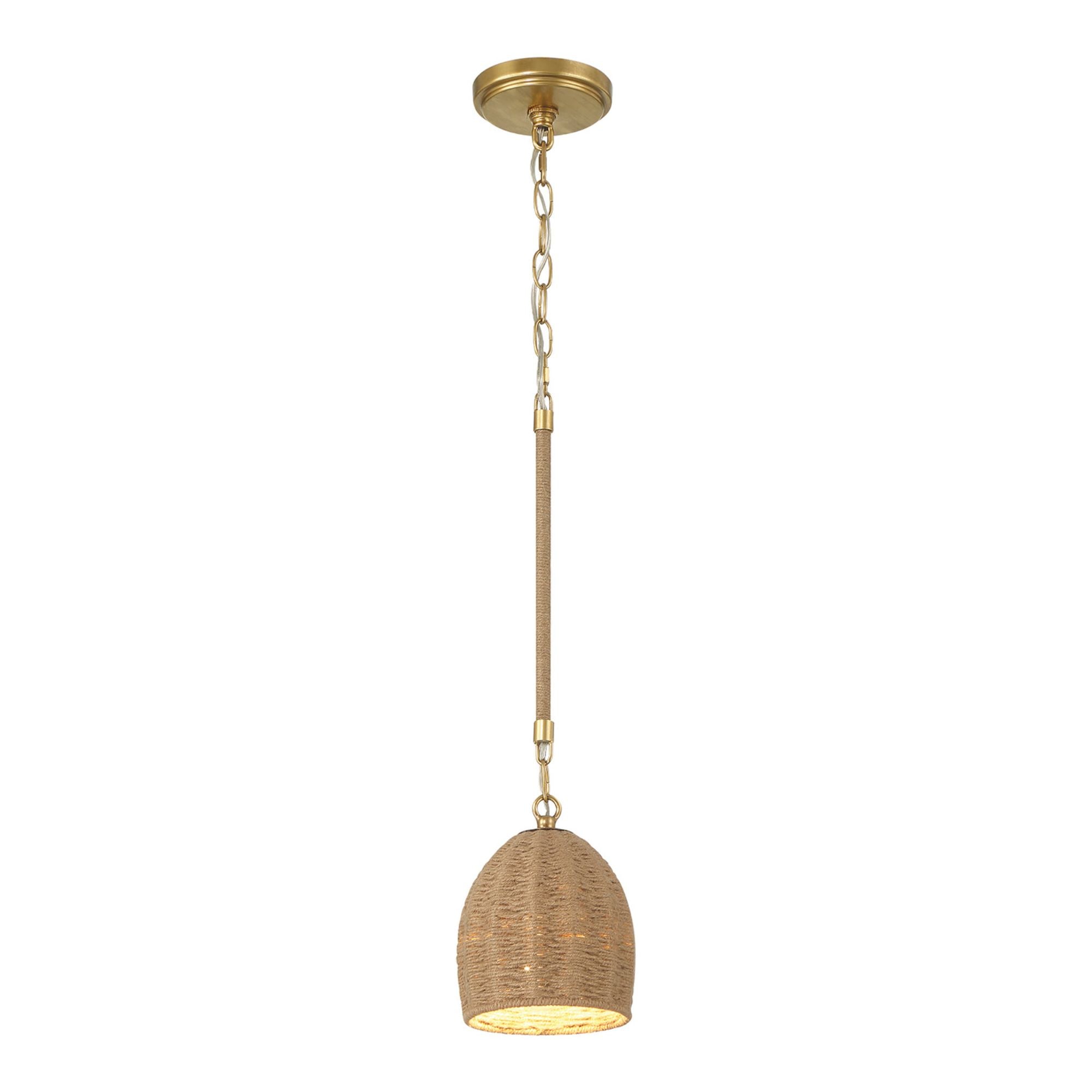 Jace 6'' LED Soft Gold Pendant Tan 6"W x 7.5"H x 6"D