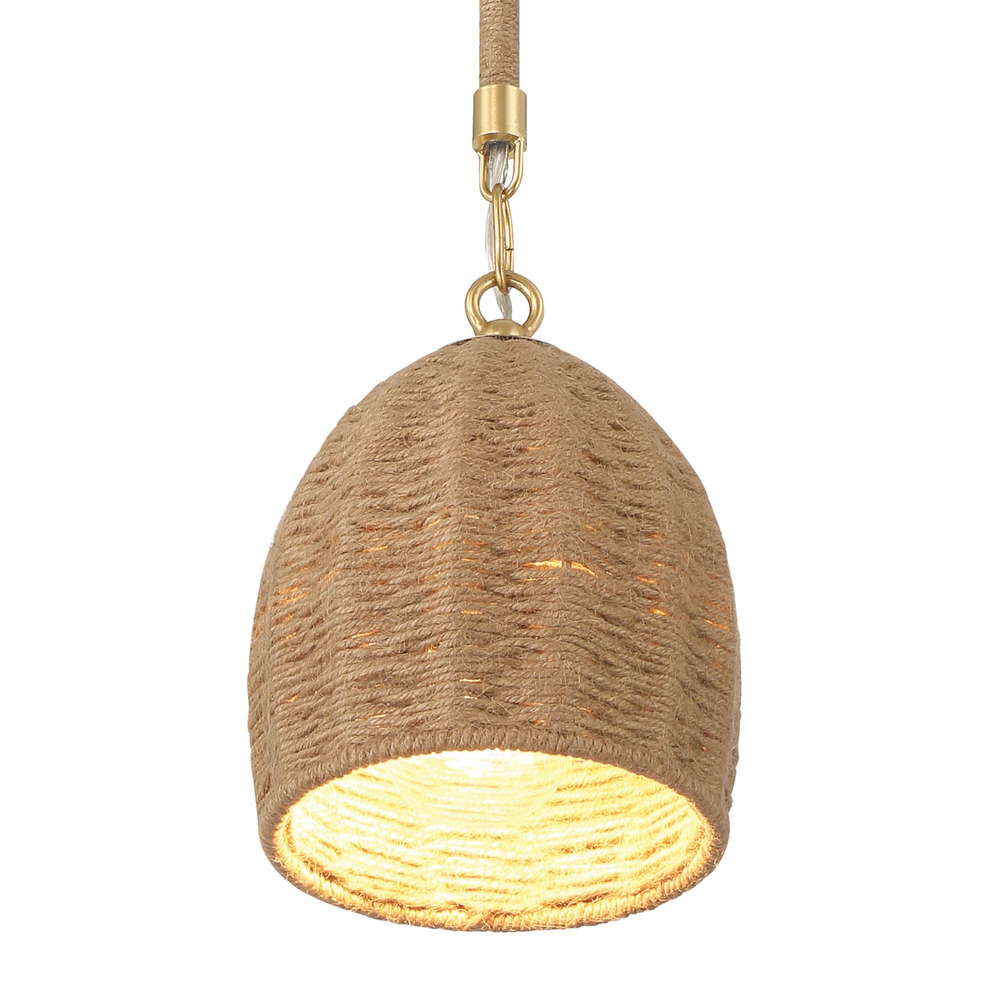 Jace 6'' LED Soft Gold Pendant Tan 6"W x 7.5"H x 6"D