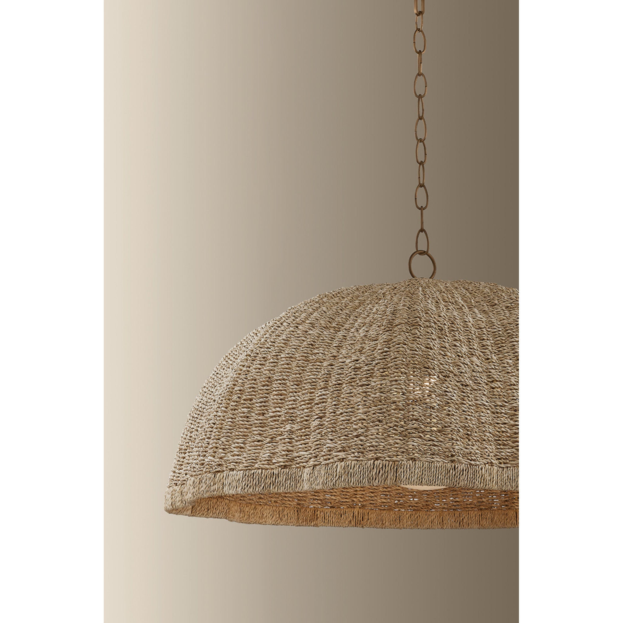 Jack 1-Light Pendant in Patina Brass 36W x 18H
