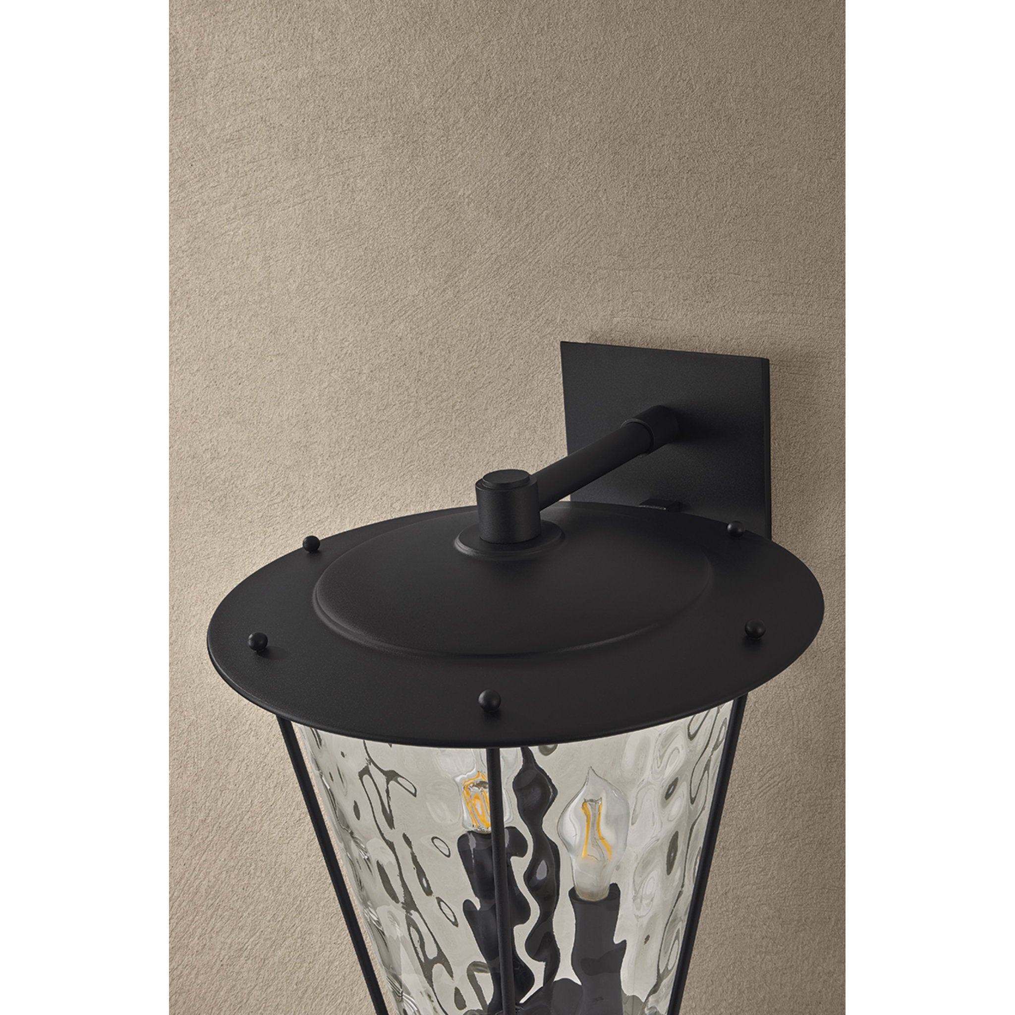 Jantzen 2-Light Exterior Wall Sconce in Texture Black 12.5W x 16.5H