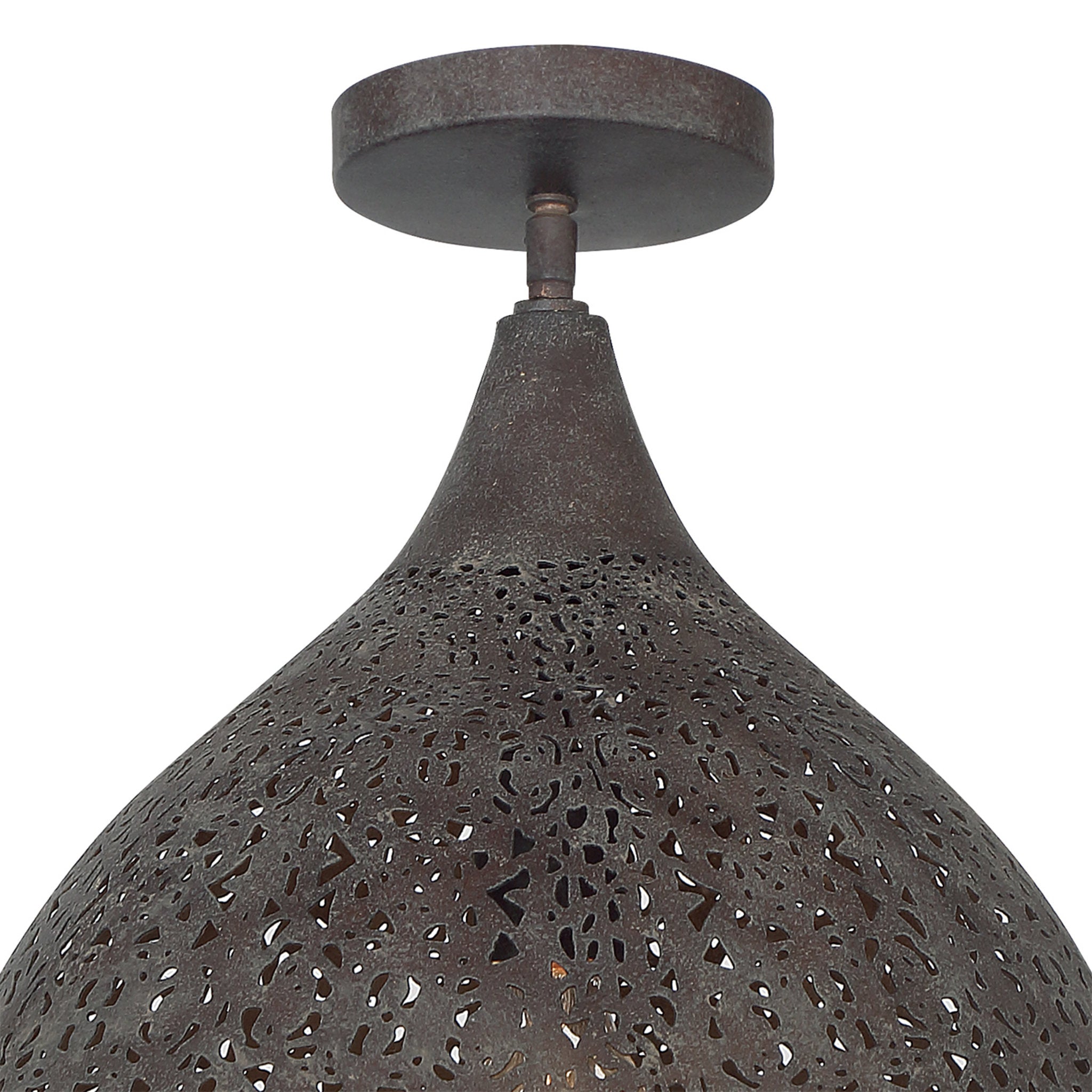 Jasmine 14'' Forged Bronze Semi Flush Mount Bronze 14"W x 14"H x 14"D