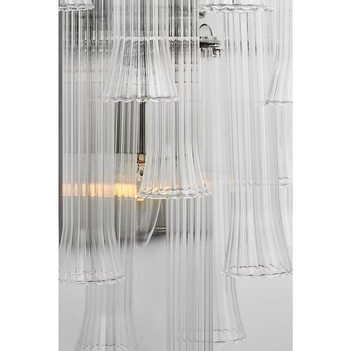 Julie Neill Lorelei Large Waterfall Sconce in Gild with Clear Glass W14.75" x H22" x E8.75"