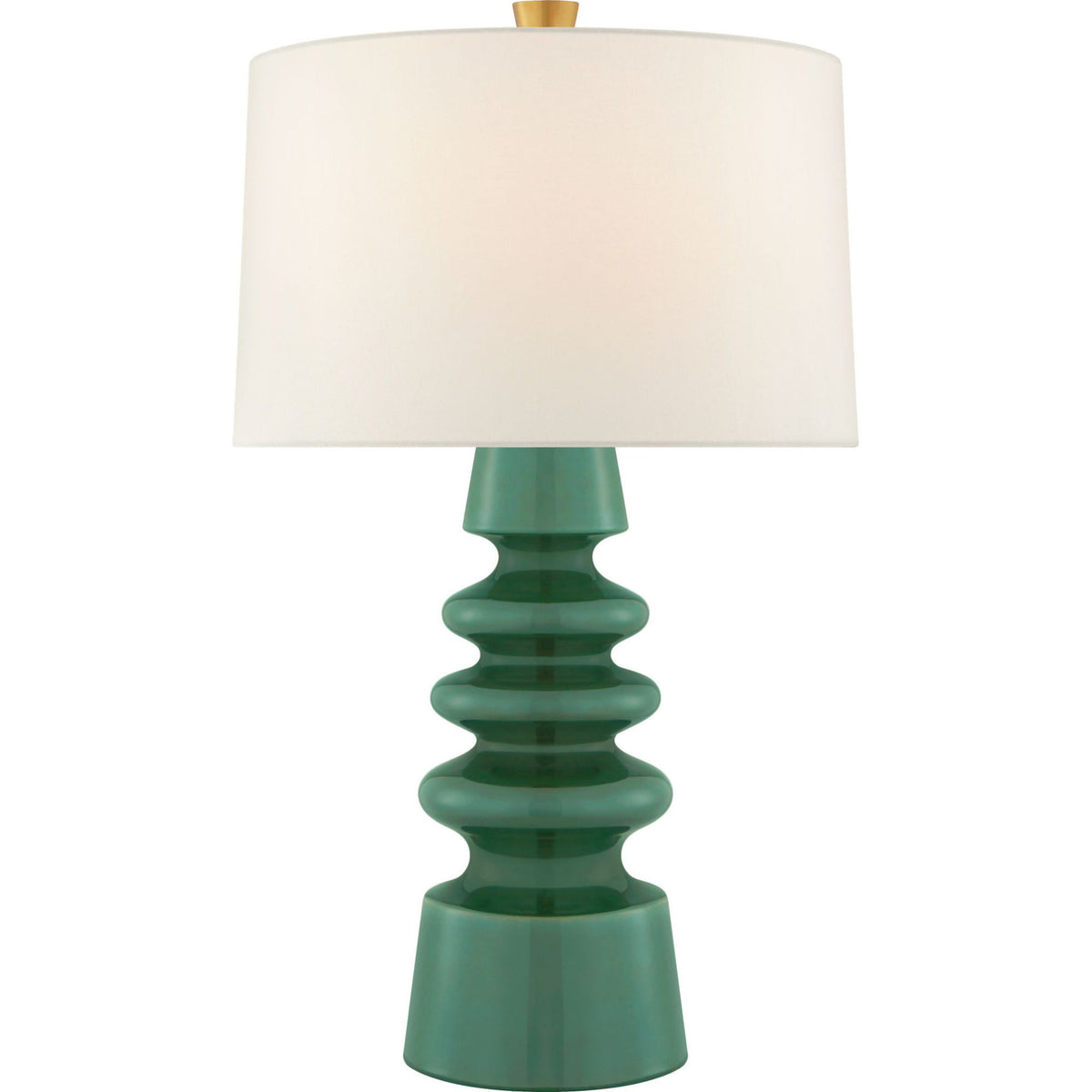 Julie Neill Andreas Medium Table Lamp in Aventurine with Linen Shade W18" x H28.5"