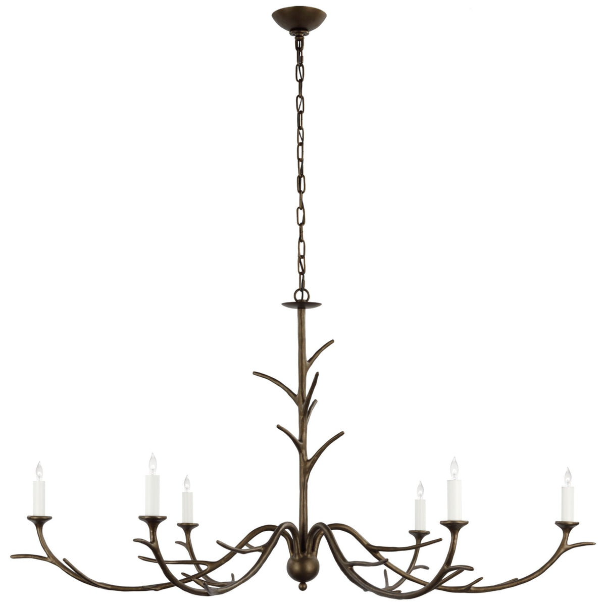 Julie Neill Iberia Large Chandelier in Antique Bronze Leaf W57" x H30"