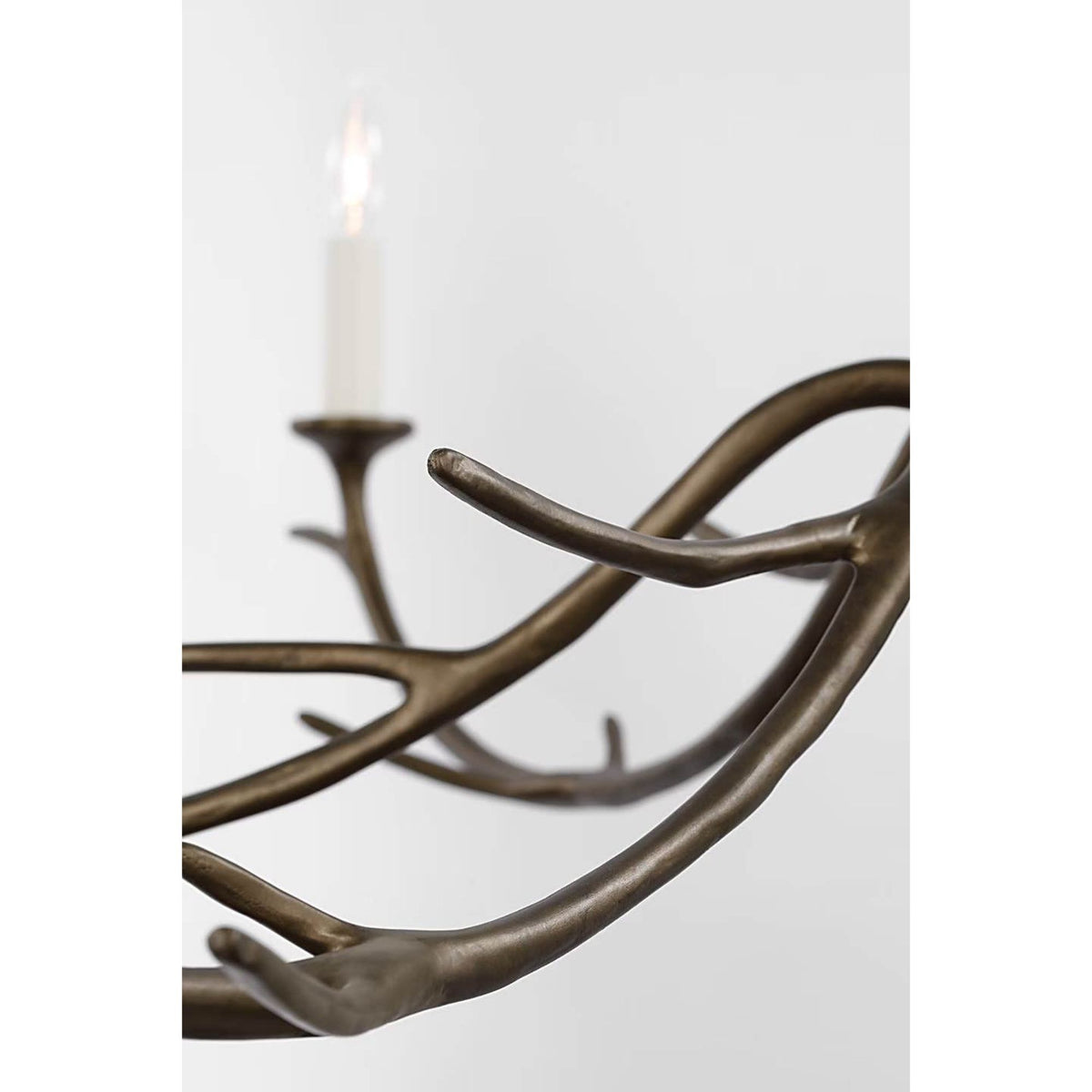 Julie Neill Iberia Large Chandelier in Antique Bronze Leaf W57" x H30"
