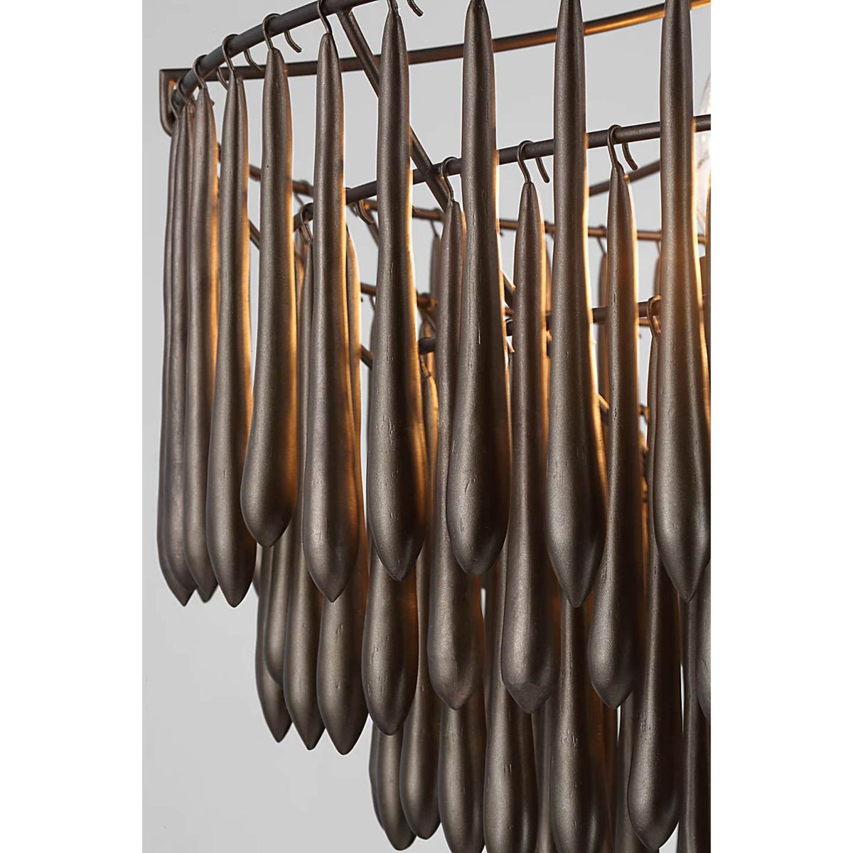 Julie Neill Vacarro Medium Chandelier in Antique Bronze Leaf W30.5" x H26.75"
