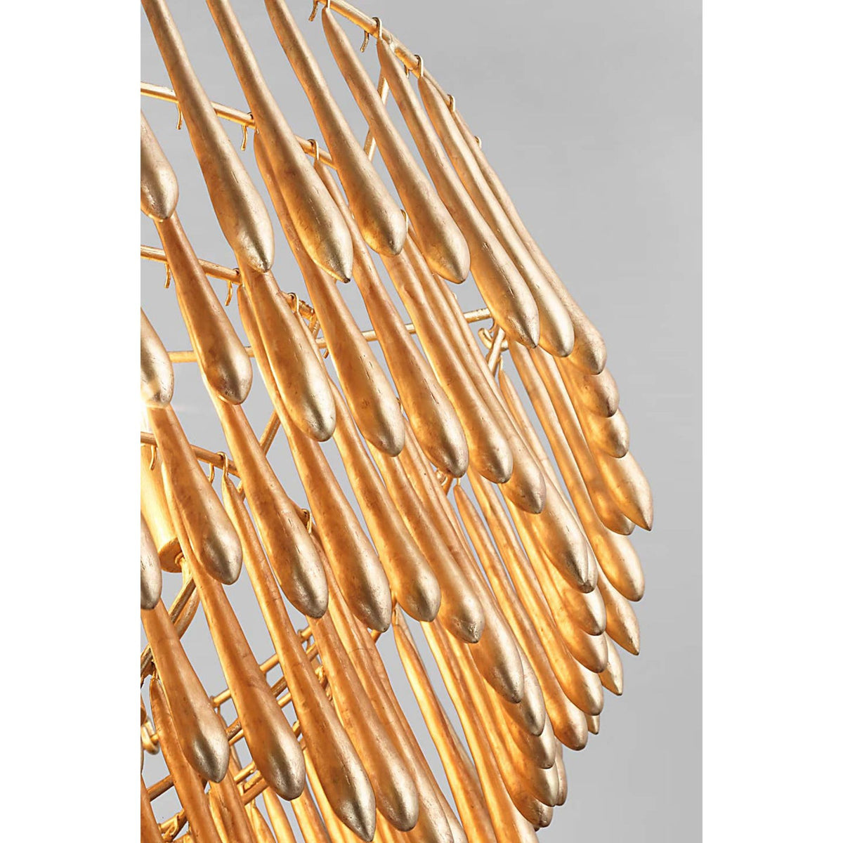 Julie Neill Vacarro Medium Chandelier in Antique Gold Leaf W30.5" x H26.75"
