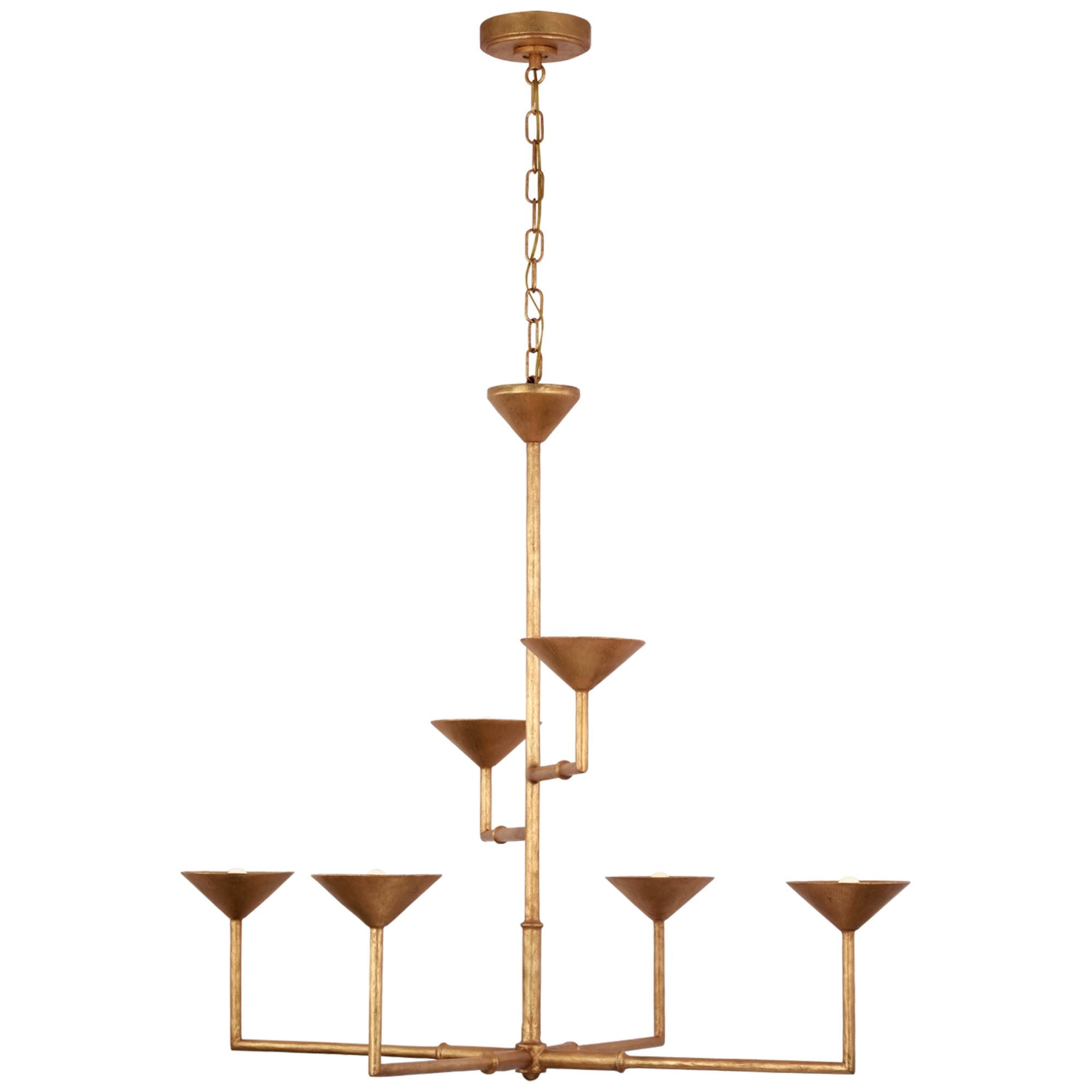 Julie Neill Eleanor 47" Chandelier in Antique Gold Leaf Ceiling Light W46.75"