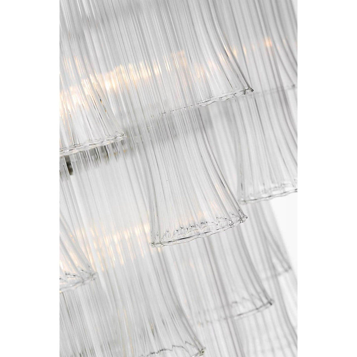 Julie Neill Lorelei X-Large Waterfall Chandelier in Gild with Clear Glass W34.75" x H42.75"
