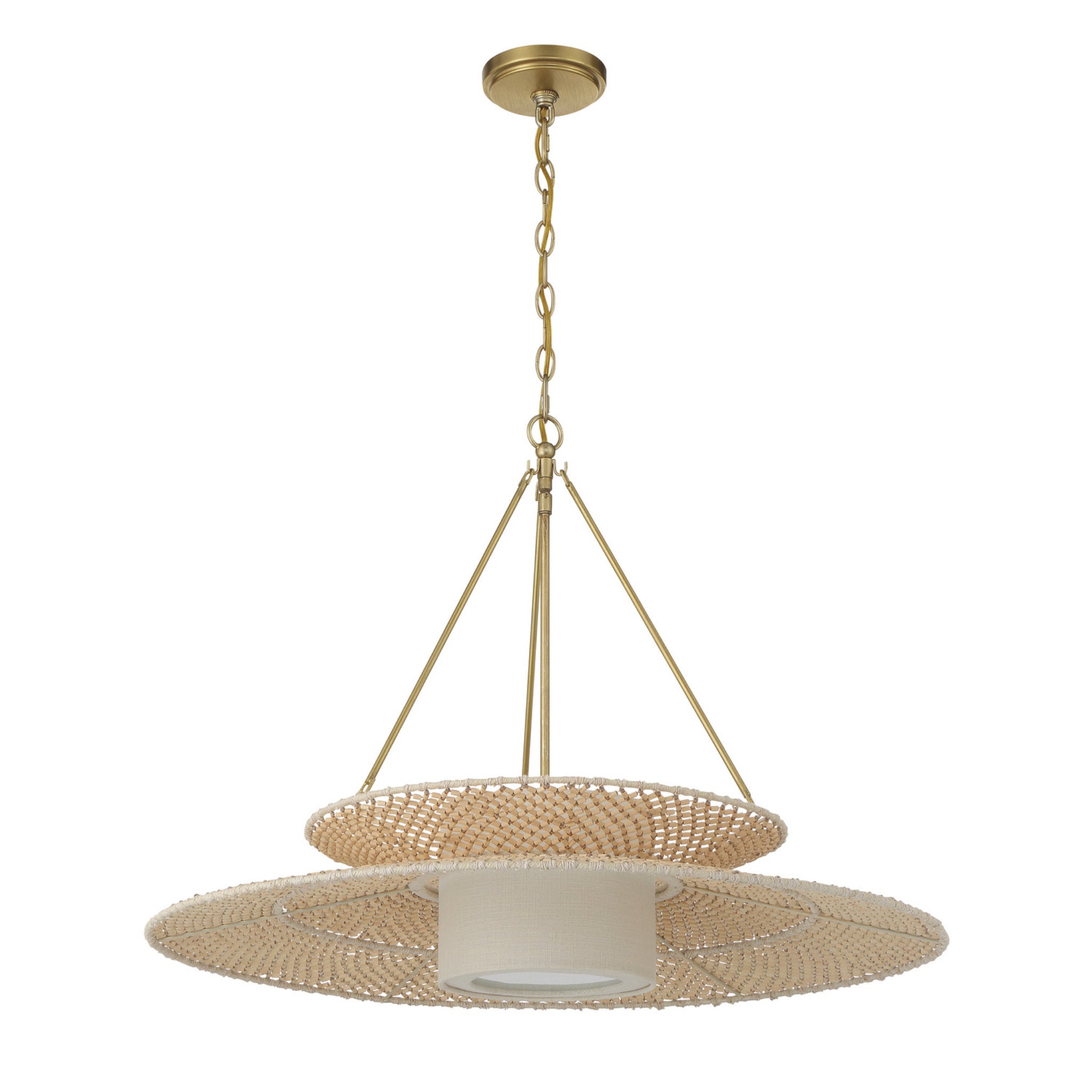Janipher 29.5'' Soft Gold Chandelier Gold 29.5"W x 22.25"H x 29.5"D
