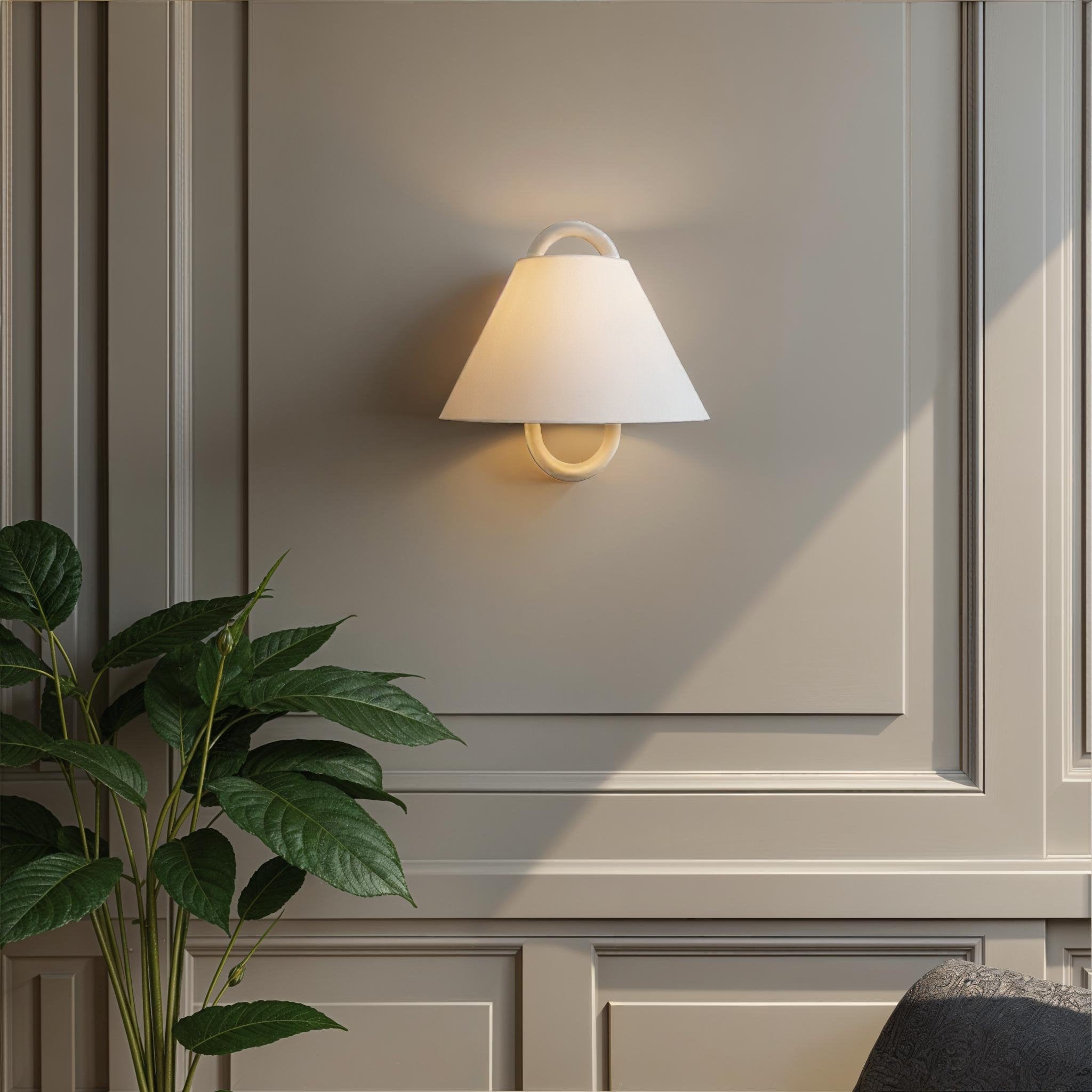 Jojo 11.75'' Vibrant Gold + Matte White Sconce White 11.75"W x 12.5"H x 5"D