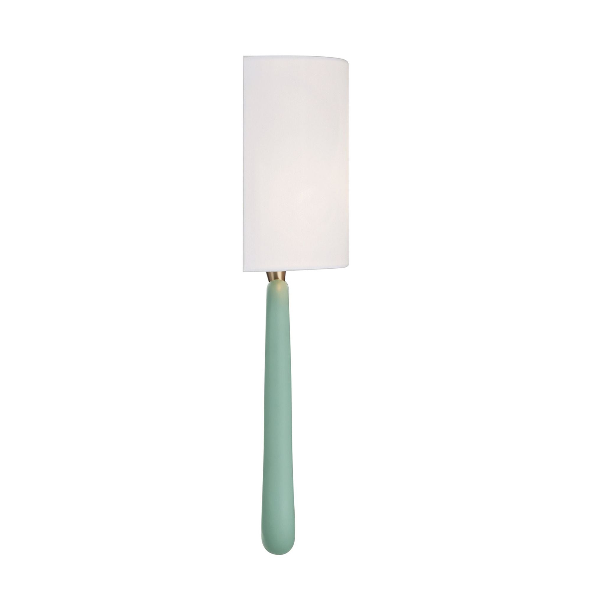 Jori 2 Light Aged Brass + Green Sconce Silk Shade 10"W x 19.75"H x 4"D