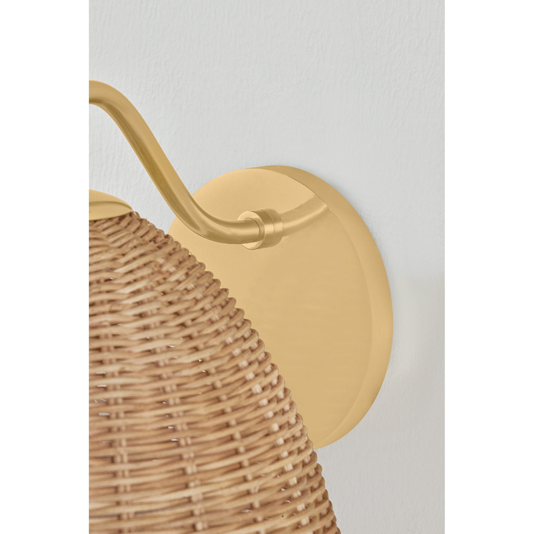 Katniss 1-Light Wall Sconce in Aged Brass 9.5W x 8H