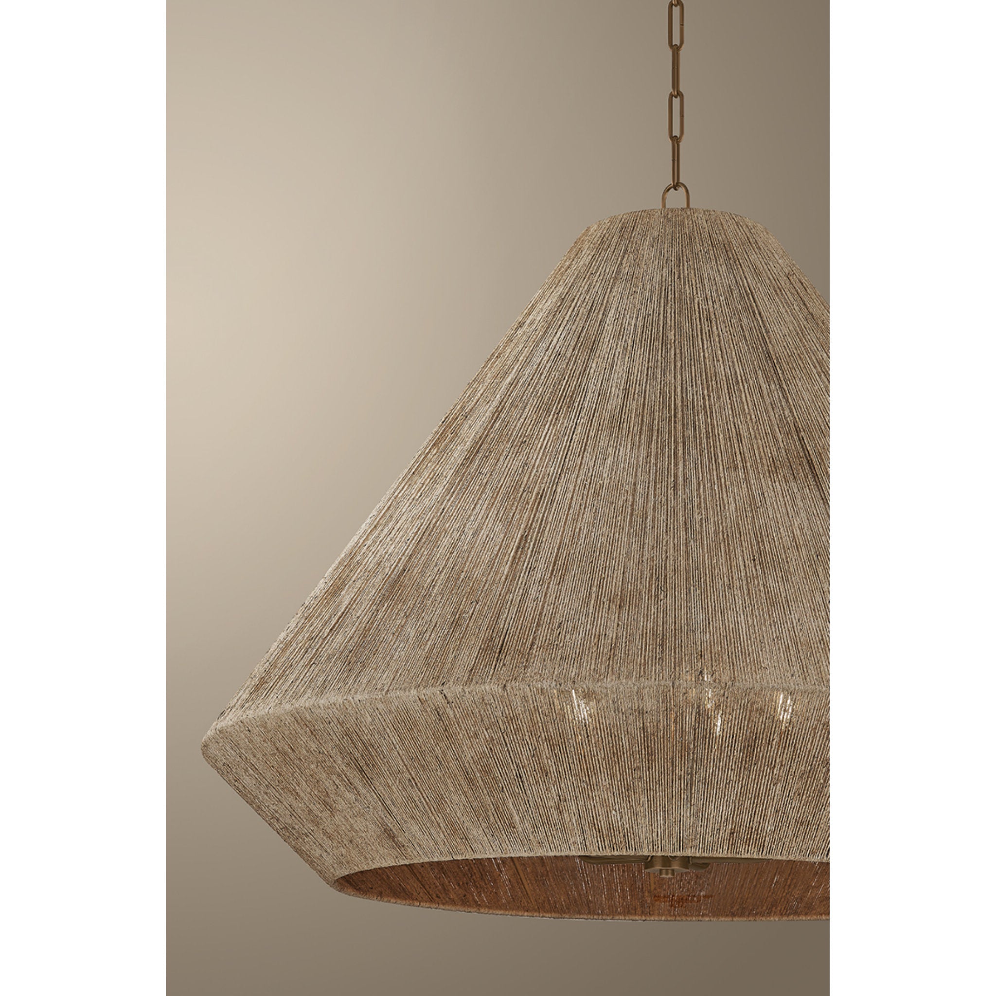Keats 5-Light Pendant in Patina Brass 40W x 31.5H