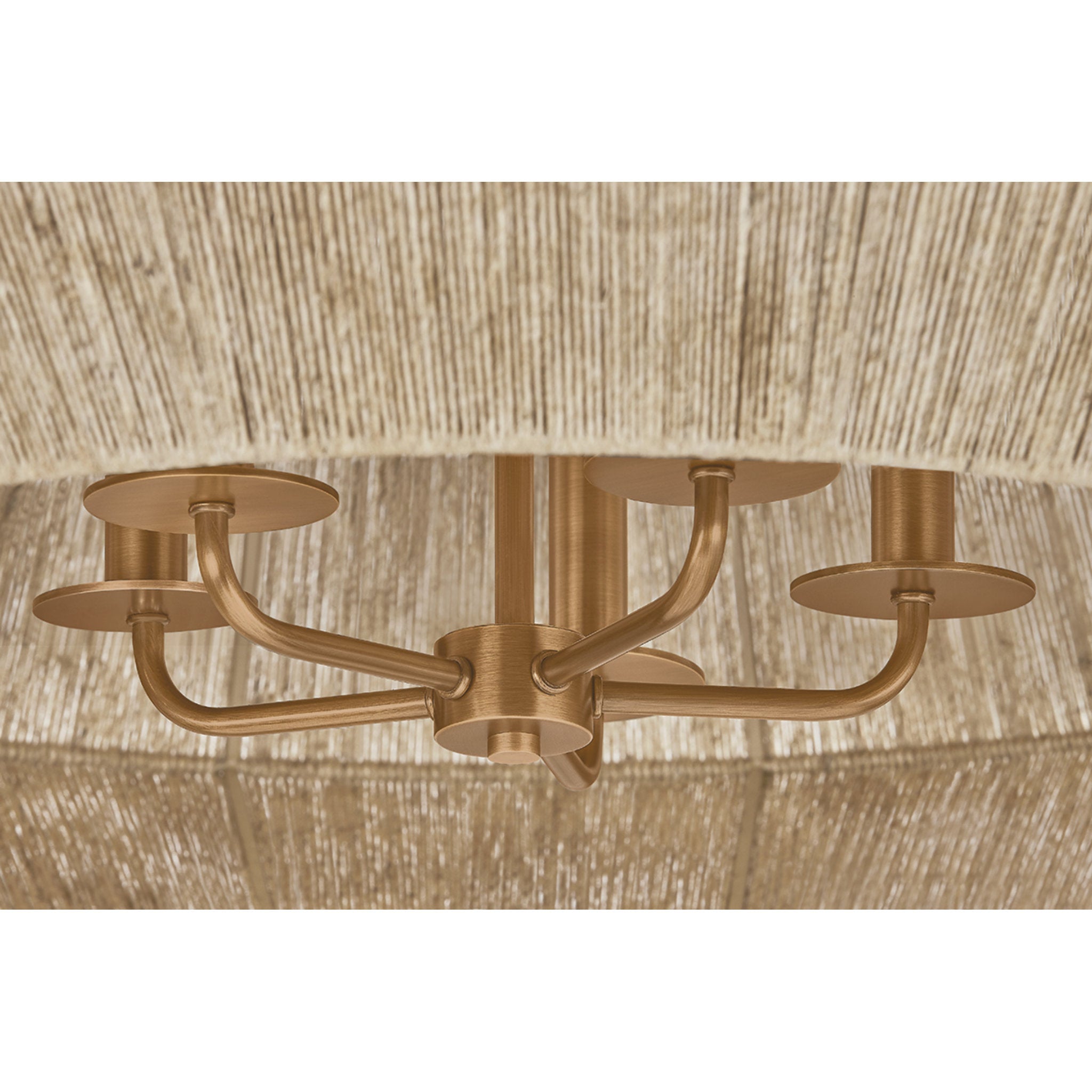 Keats 5-Light Pendant in Patina Brass 40W x 31.5H