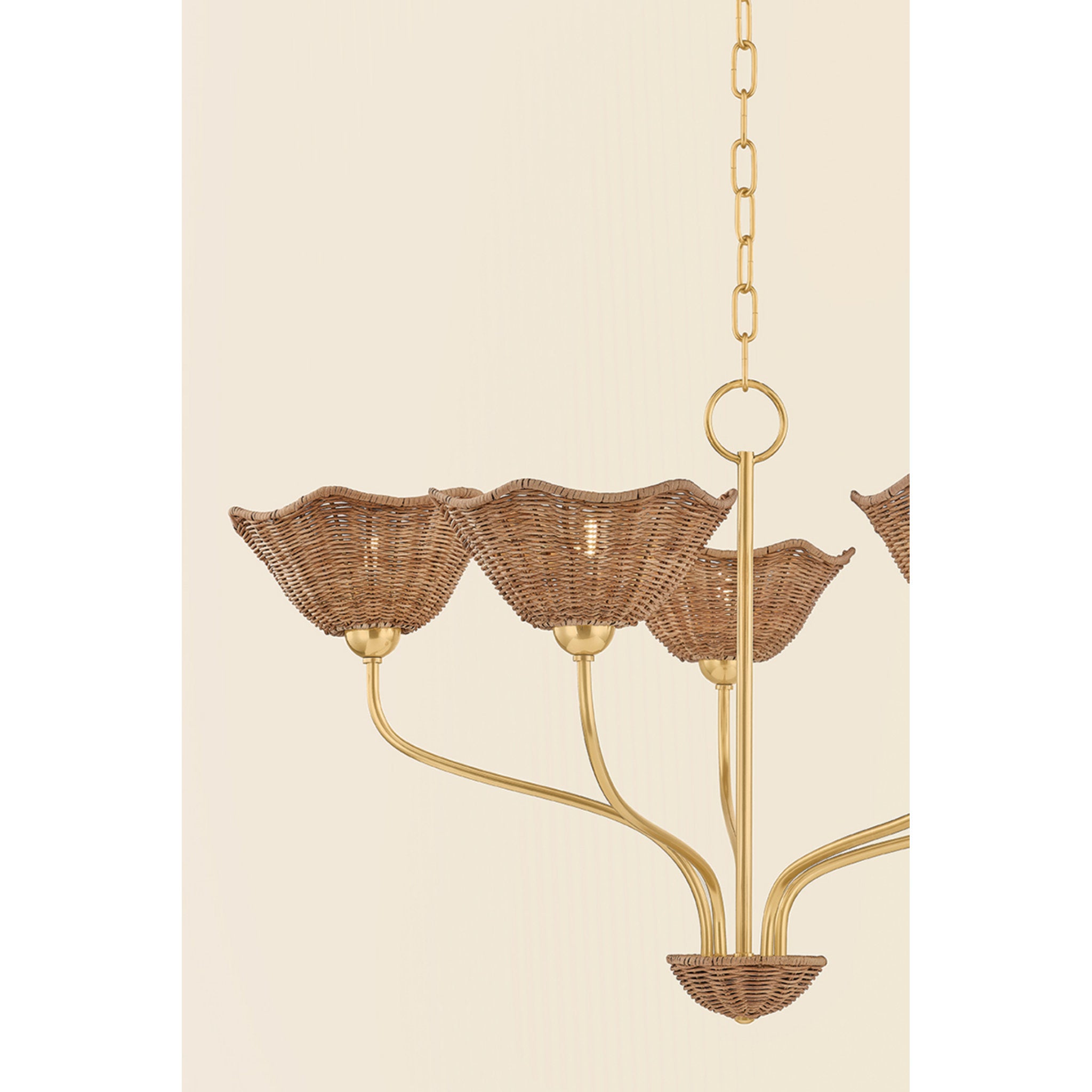 Kehlani 5-Light Chandelier in Aged Brass 32.5W x 19.75H