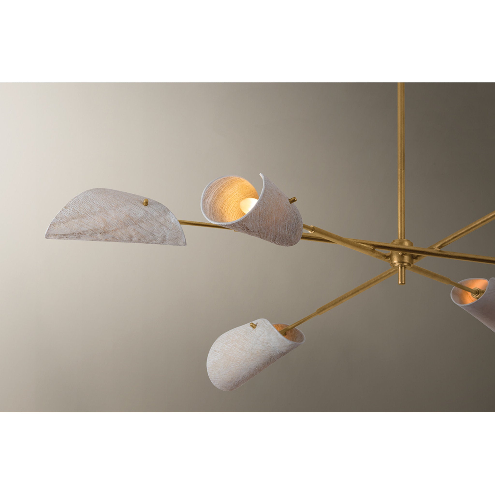 Ken 6-Light Chandelier in Vintage Gold Leaf 60W x 11H