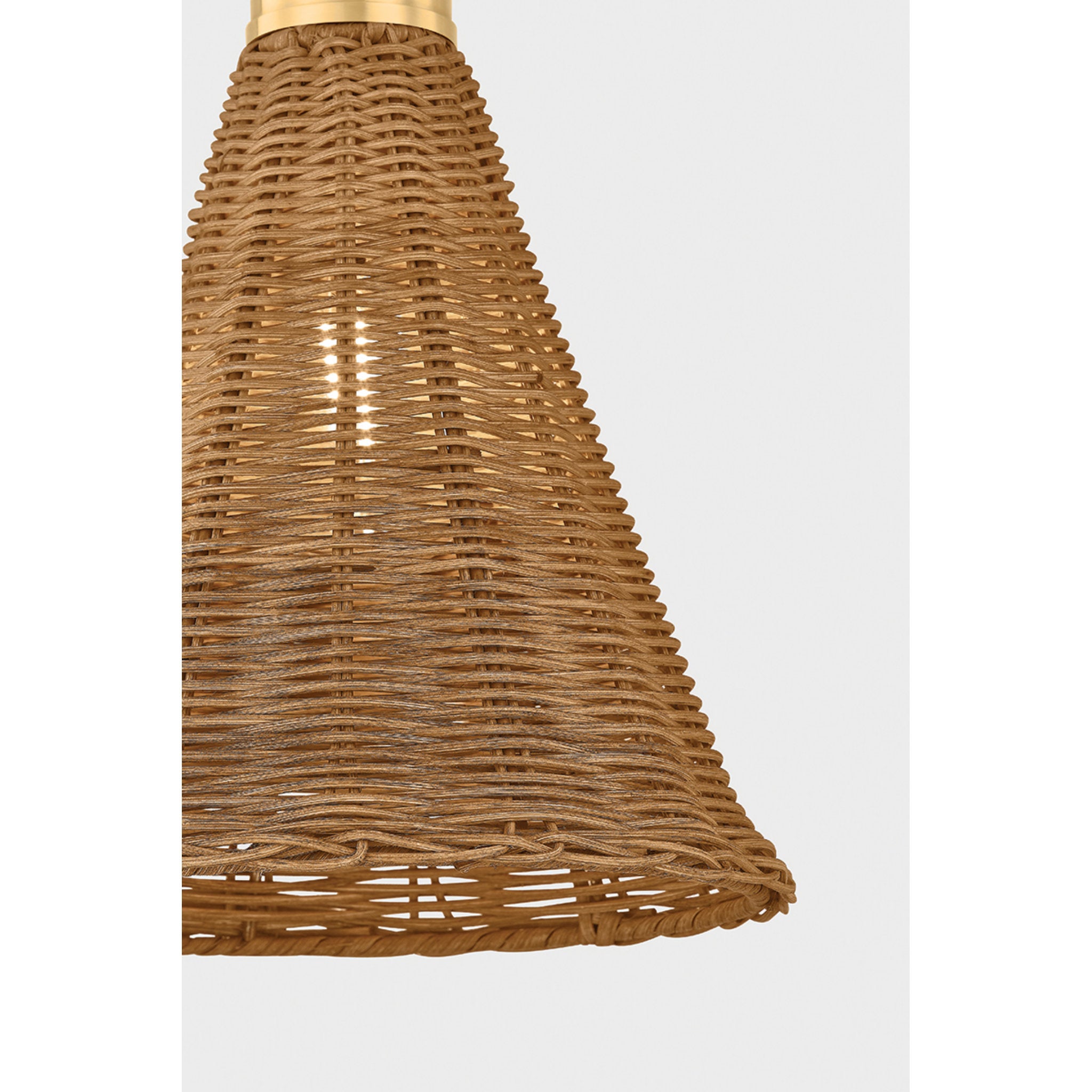 Kensington 1-Light Pendant in Aged Brass by Mark D. Sikes 10W x 13H