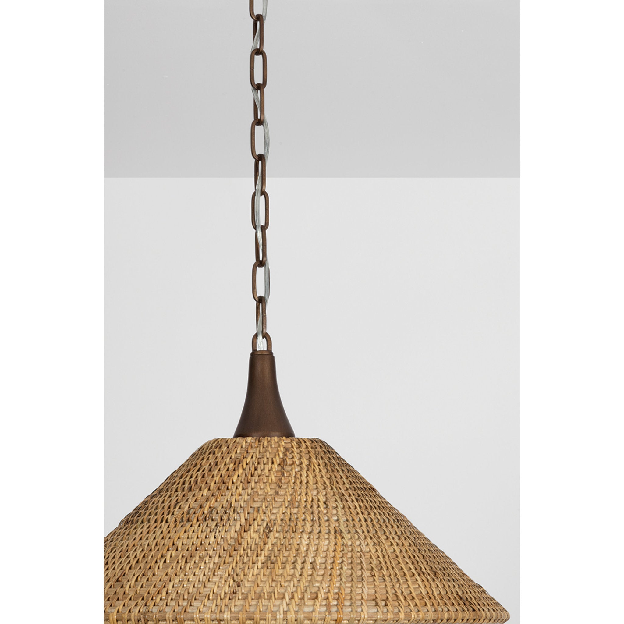 Kenzo 1-Light Pendant in Bronze Leaf 21W x 13H