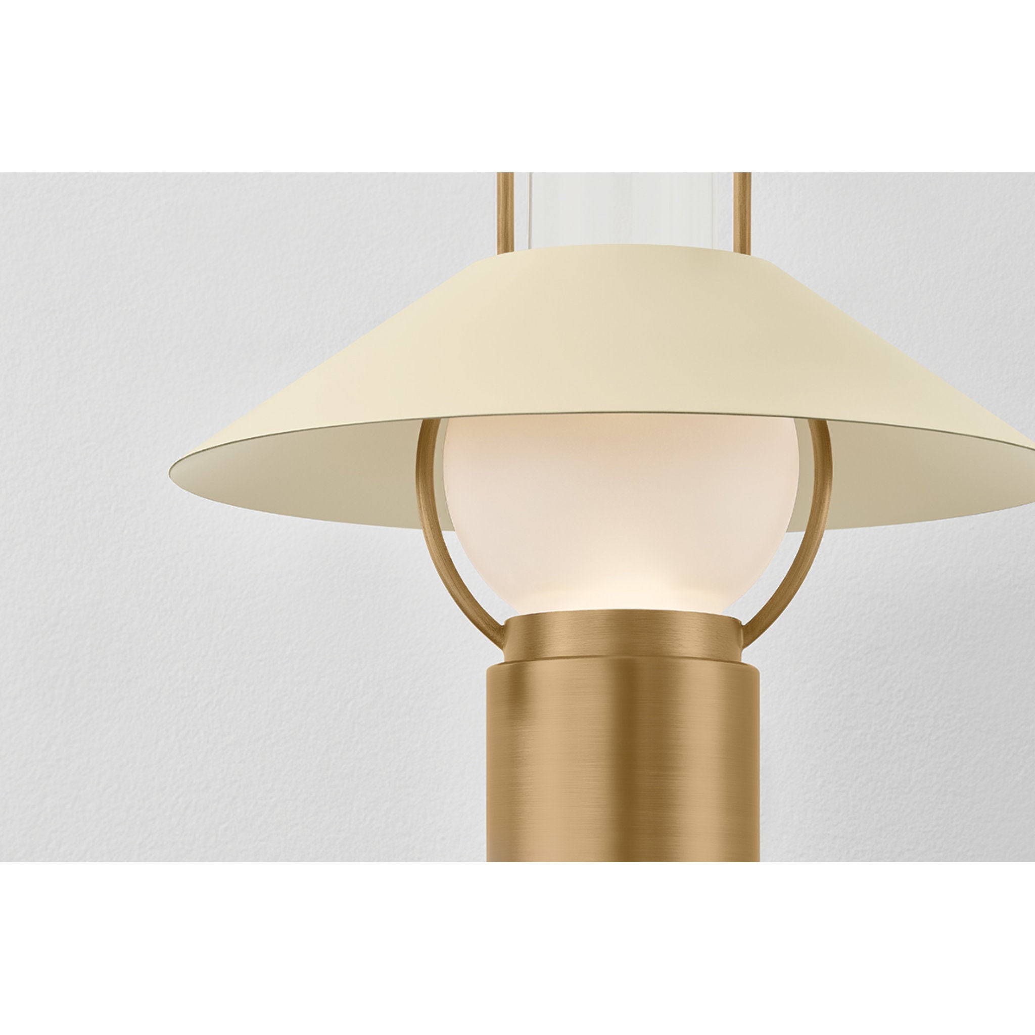 Kindle 1-Light Rechargeable Table Lamp in Patina Brass by Lauren Liess 11.75W x 14.5H