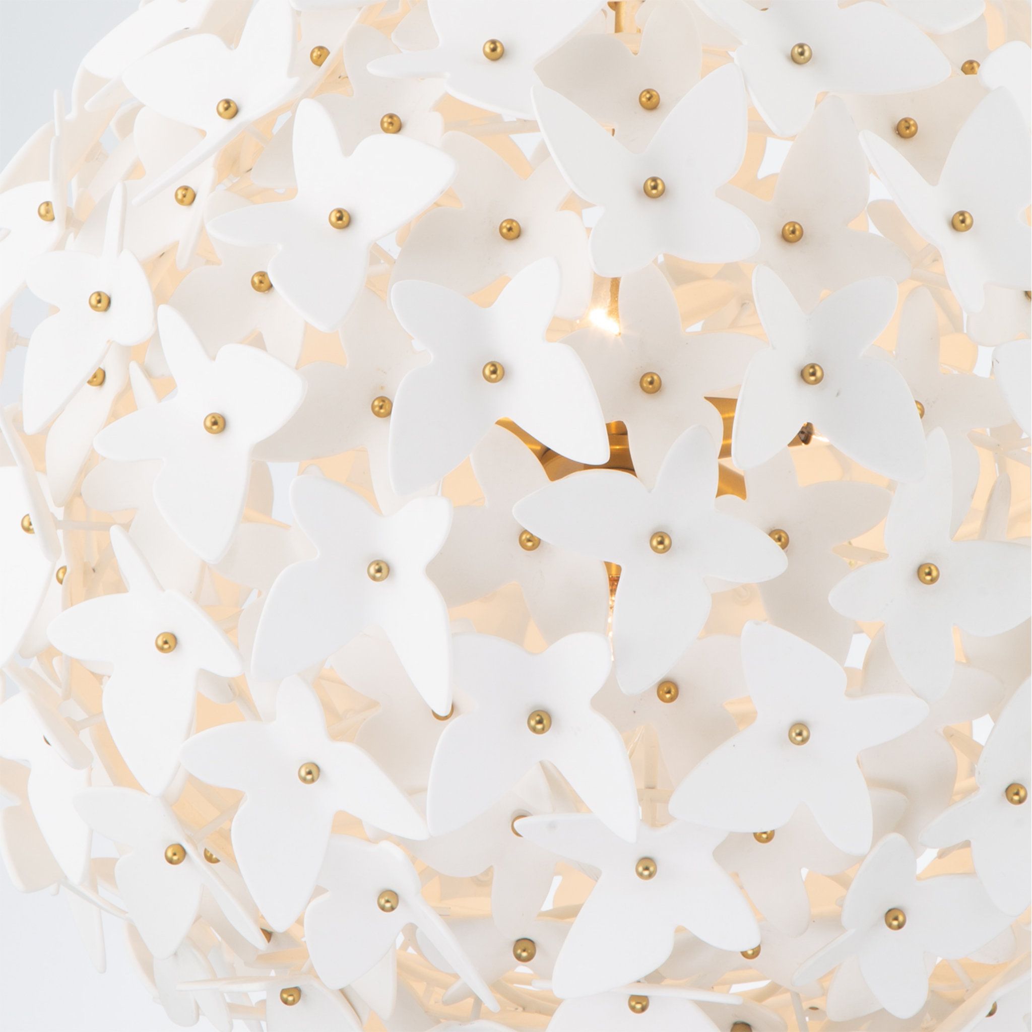Killian 22" Luxe Gold Chandelier White 6-Light 22"W x 22.25"H x 22"D