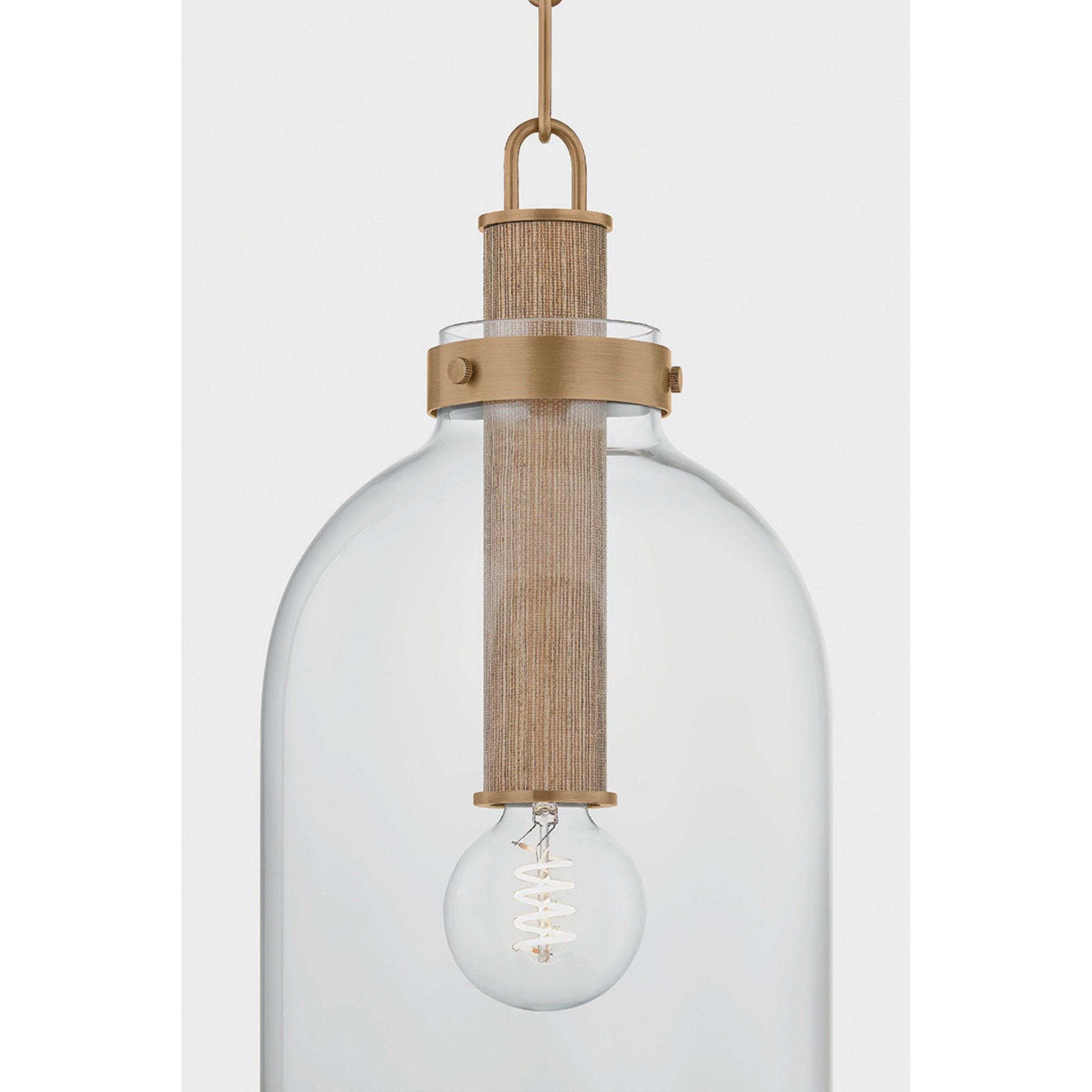 Kori 1-Light Pendant in Patina Brass 9W x 18.75H
