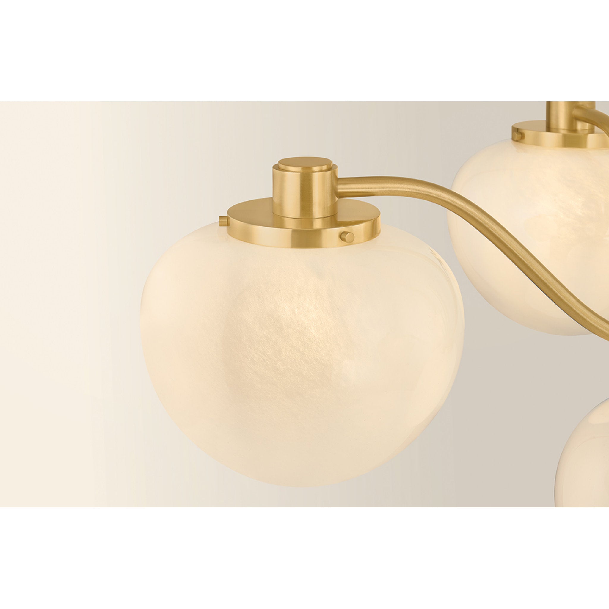 Kristen 5-Light Chandelier in Aged Brass 39.5W x 20.5H
