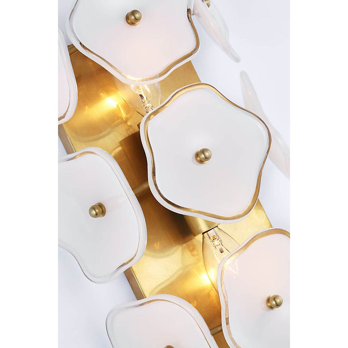 kate spade new york Leighton 20" Sconce in Soft Brass with Cream Tinted Glass W7.75" x H20.5" x E4"