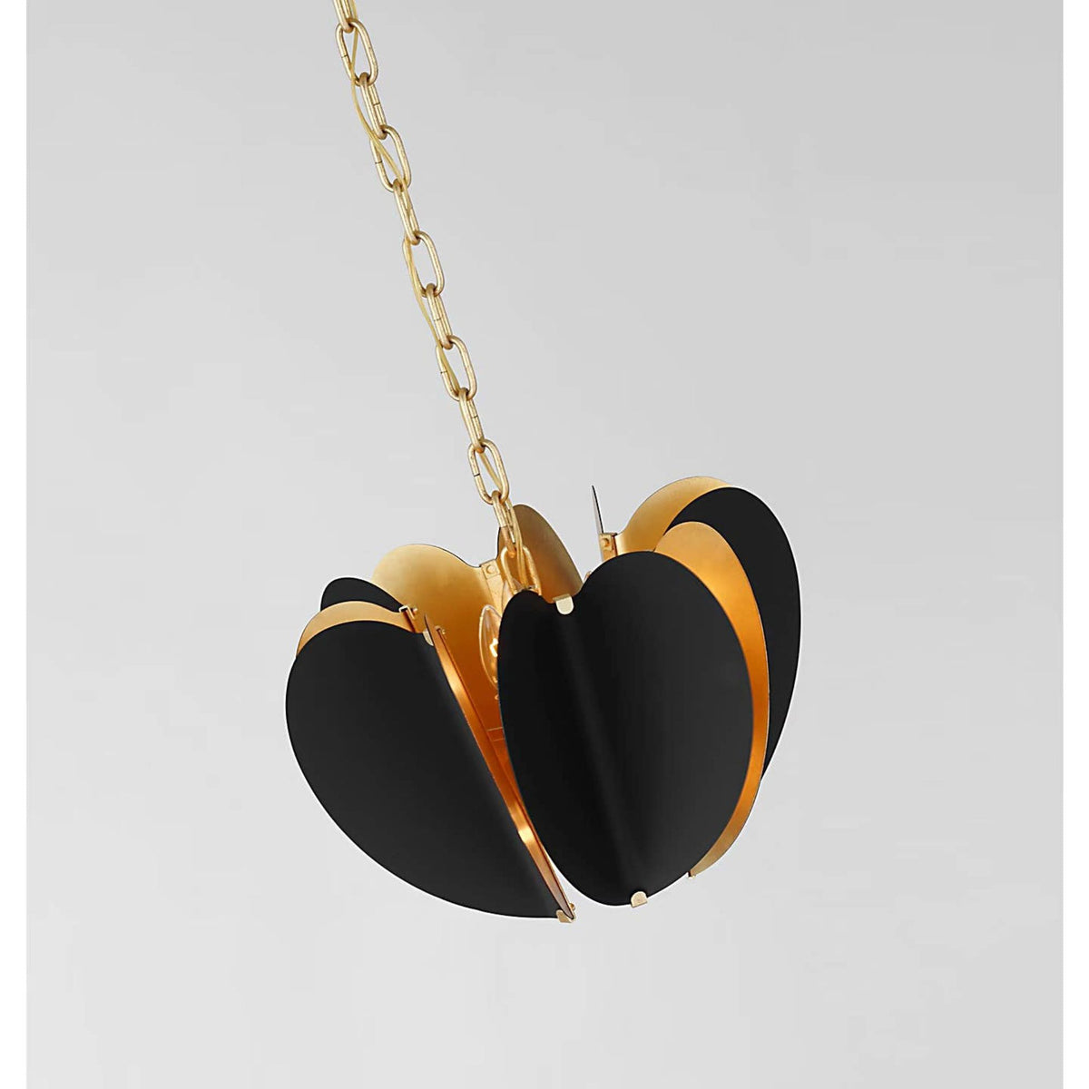 kate spade new york Danes Small Chandelier in Matte Black and Gild W16.75" x H12"