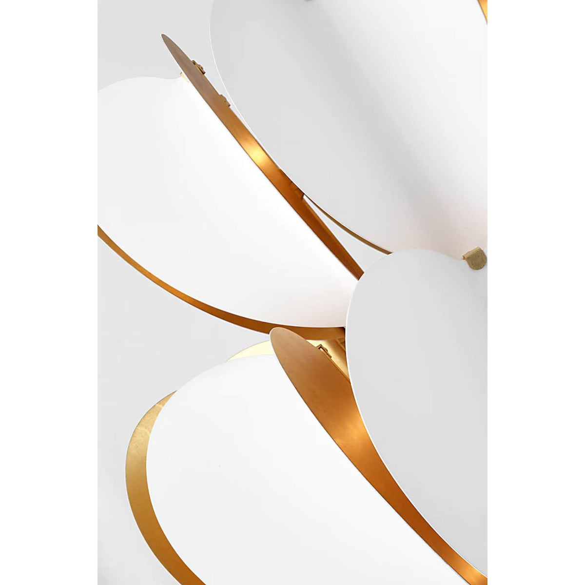 kate spade new york Danes Two Tier Chandelier in Matte White and Gild W24" x H23.5"