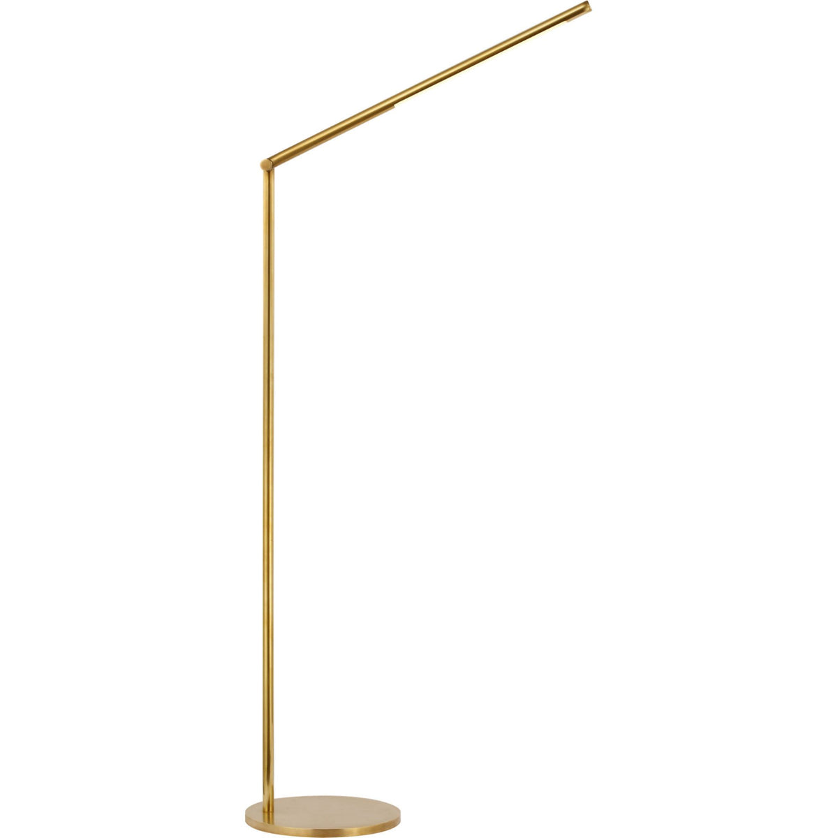 Kelly Wearstler Cona Large Articulating Floor Lamp in Antique-Burnished Brass W10" x H42.5" - 64.5" x E17.5" - 23.75"