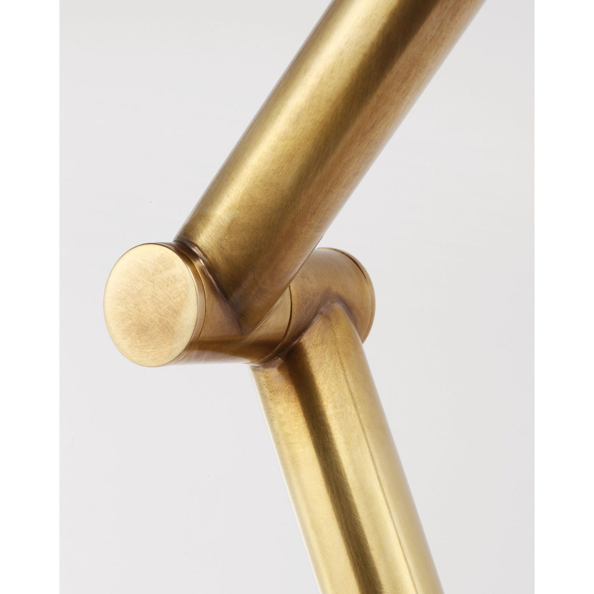 Kelly Wearstler Cona Large Articulating Floor Lamp in Antique-Burnished Brass W10" x H42.5" - 64.5" x E17.5" - 23.75"
