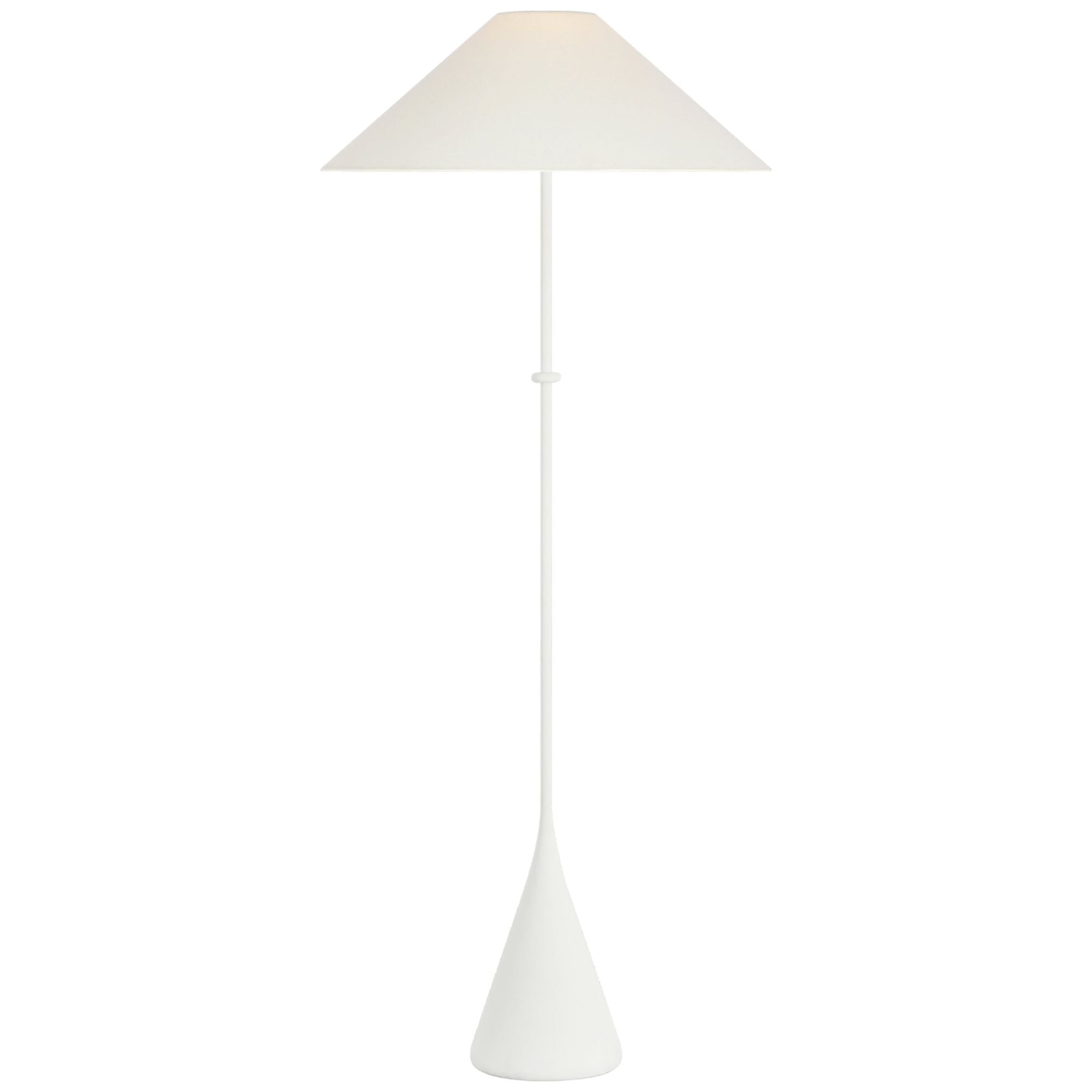Kelly Wearstler Zealous 62" Floor Lamp in Museum White with Linen Shade W26" x H61.5"