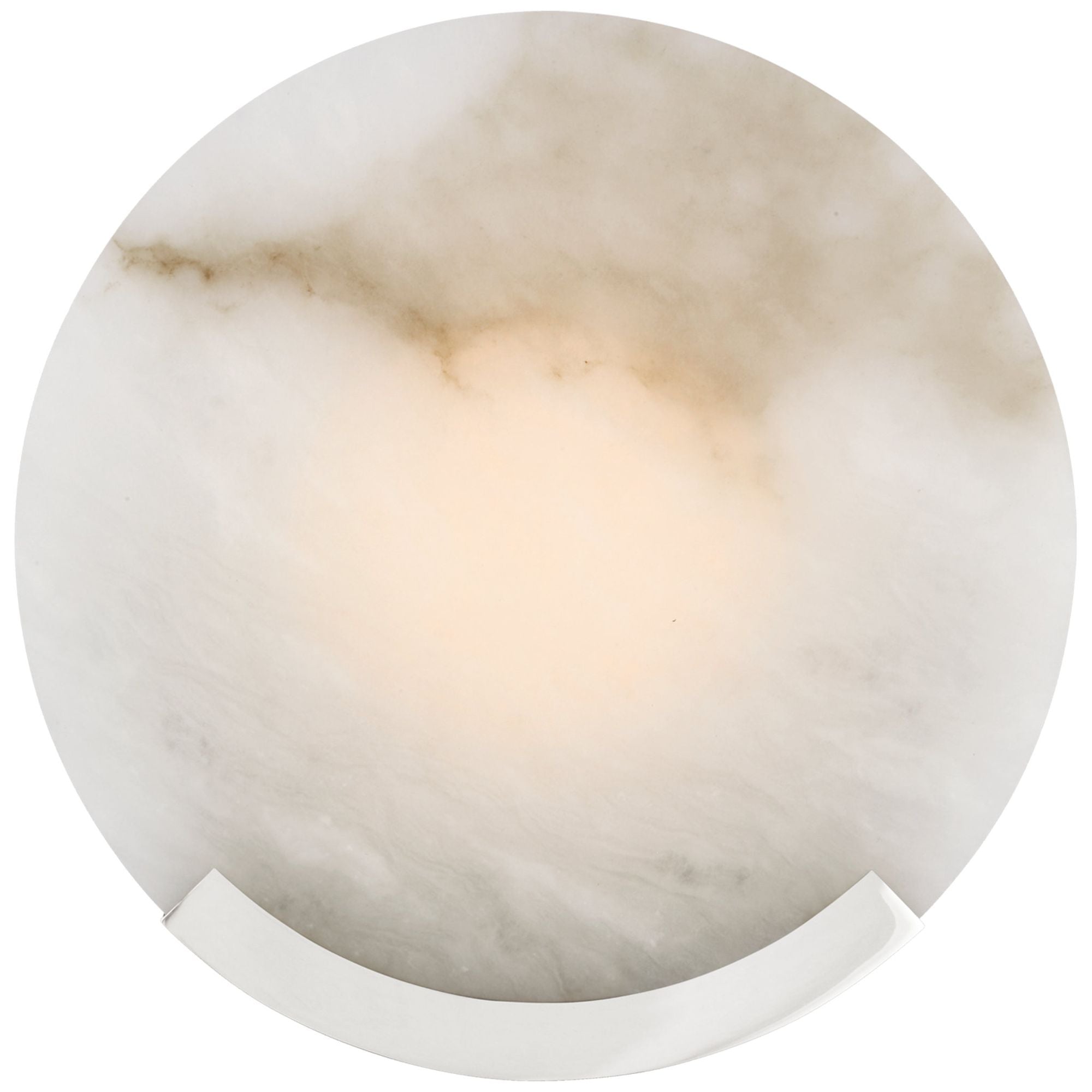 Kelly Wearstler Melange 10" Sconce in Polished Nickel with Alabaster Wall Light W9.75" x H10"